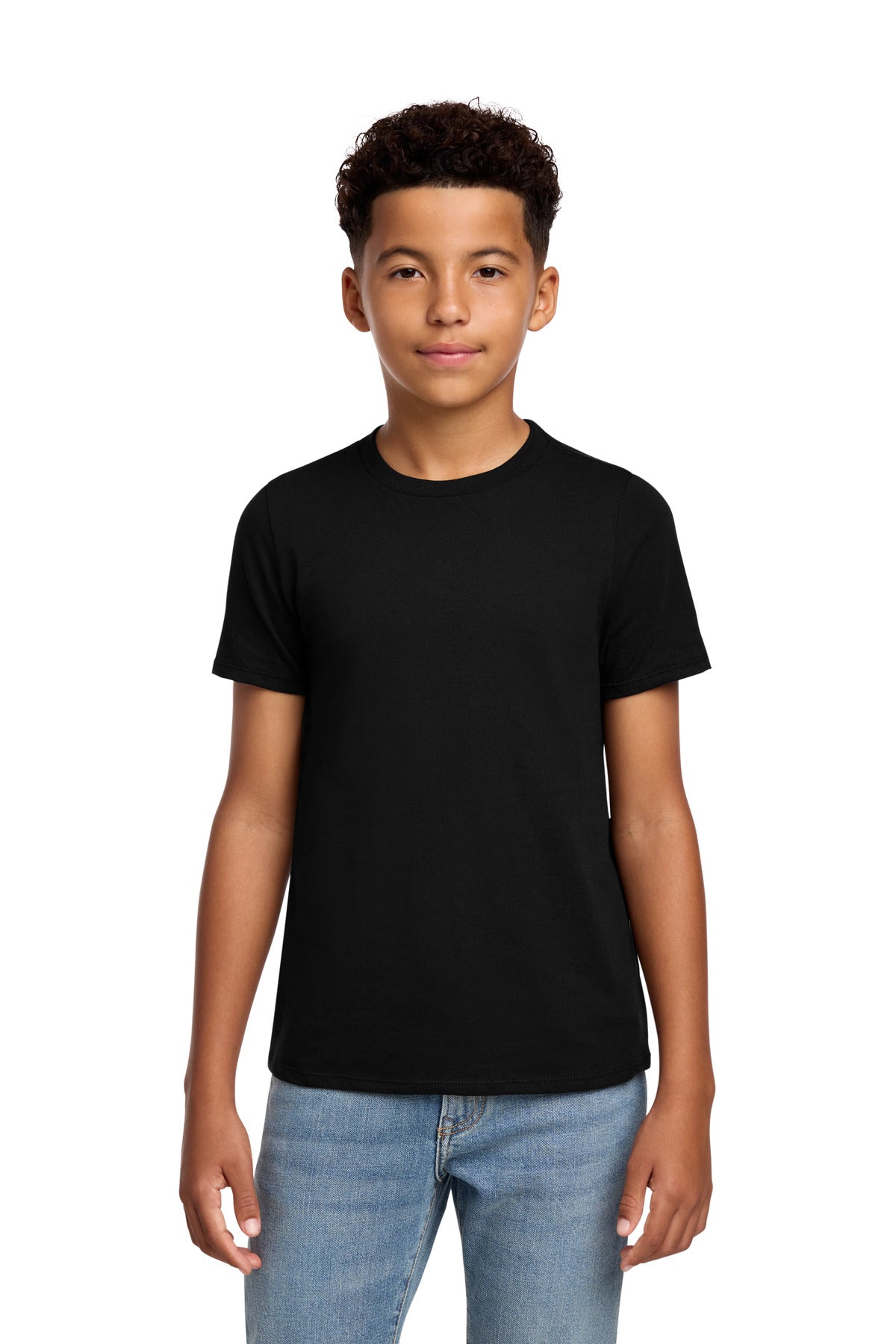 District Youth Perfect Blend CVC Tee DT108Y - Black - front