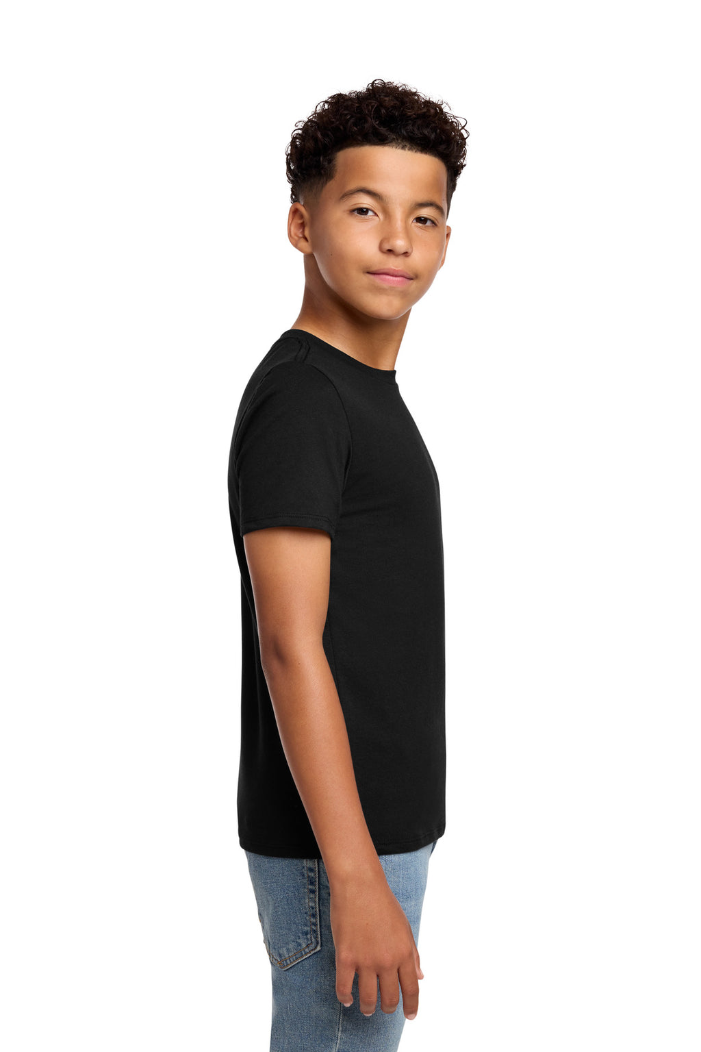 District Youth Perfect Blend CVC Tee DT108Y - Black - side