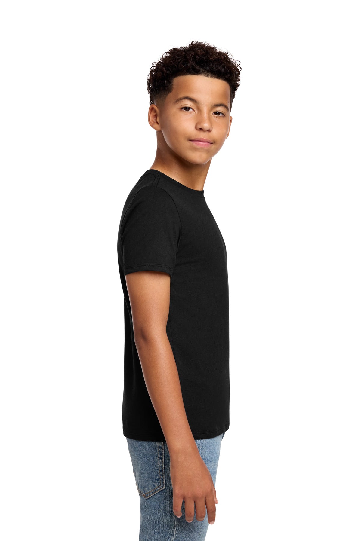 District Youth Perfect Blend CVC Tee DT108Y - Black - side