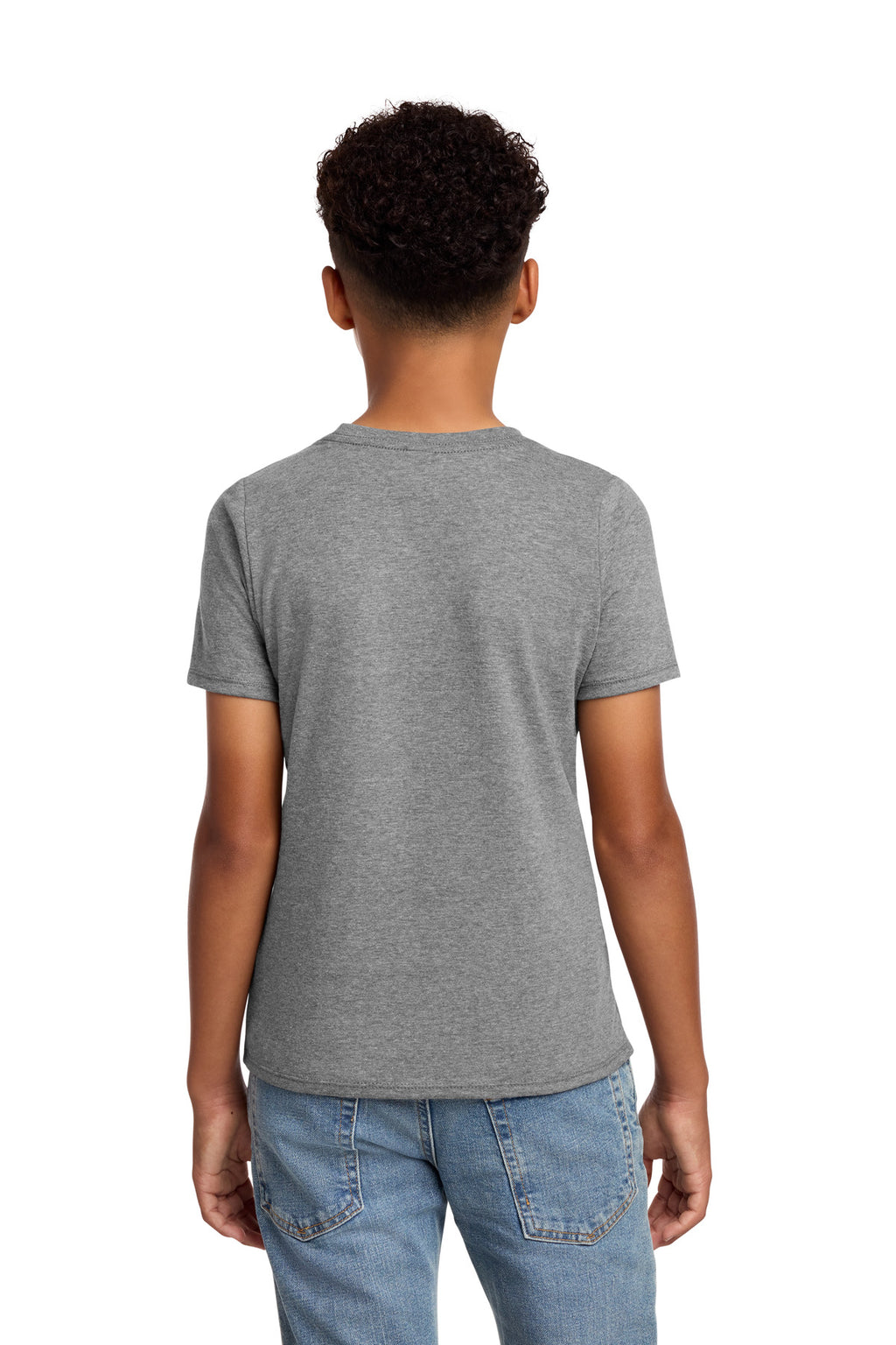 District Youth Perfect Blend CVC Tee DT108Y - Grey Frost - back