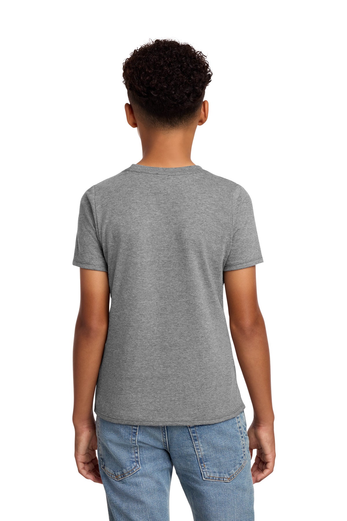 District Youth Perfect Blend CVC Tee DT108Y - Grey Frost - back