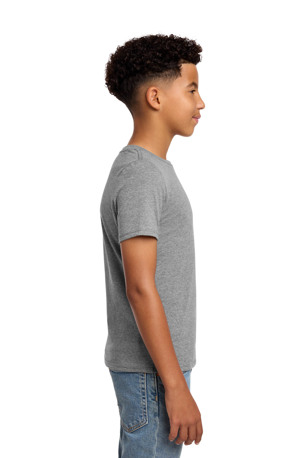 District Youth Perfect Blend CVC Tee DT108Y - Grey Frost - side