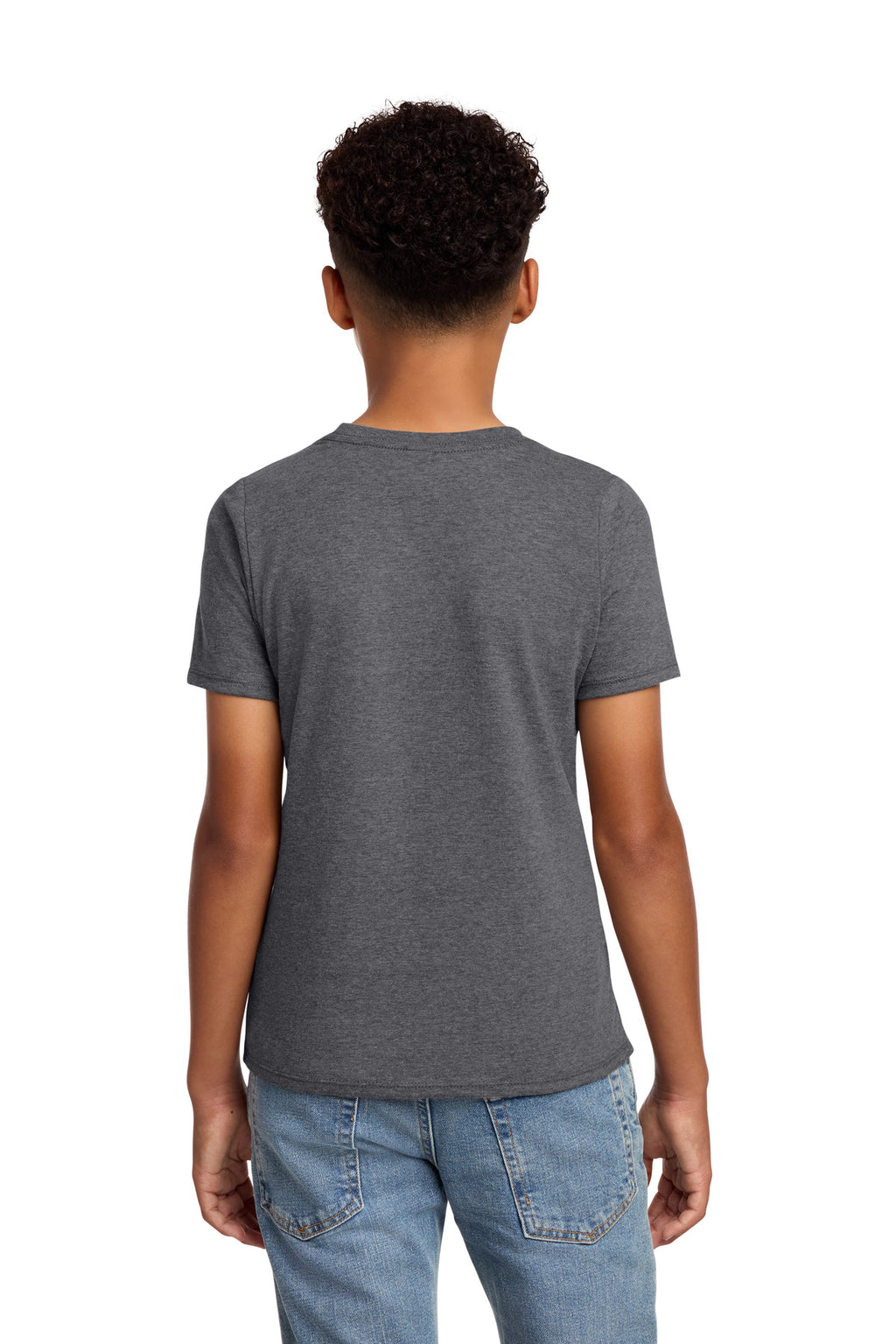 District Youth Perfect Blend CVC Tee DT108Y - Heathered Charcoal - back