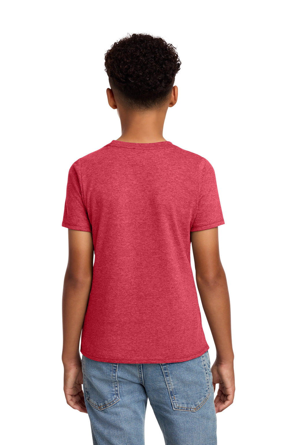 District Youth Perfect Blend CVC Tee DT108Y - Heathered Red - back