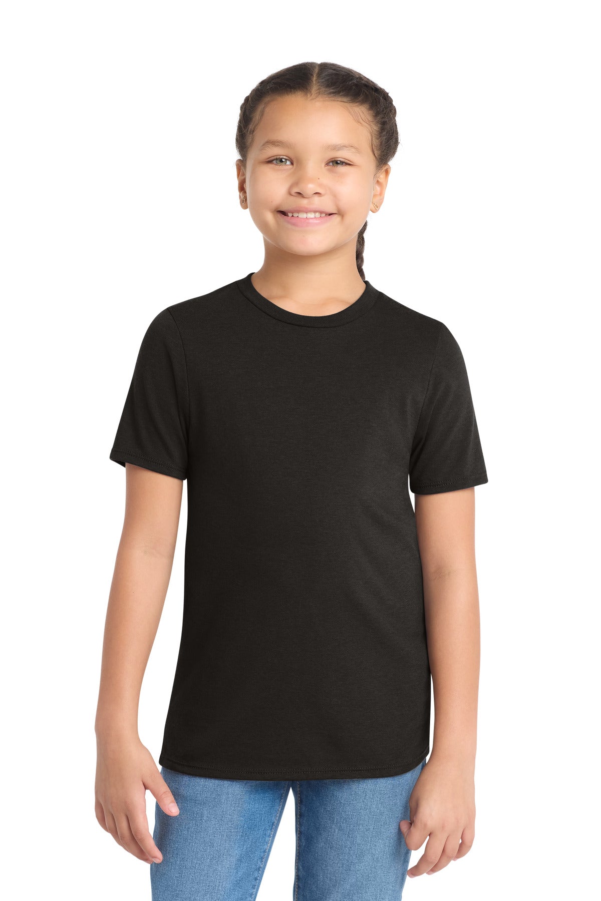 District Youth Perfect Tri Tee. DT130Y - Black - front
