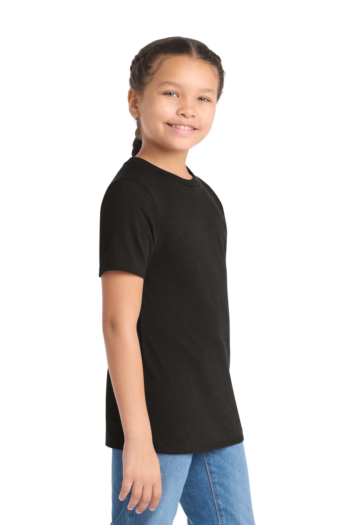 District Youth Perfect Tri Tee. DT130Y - Black - side