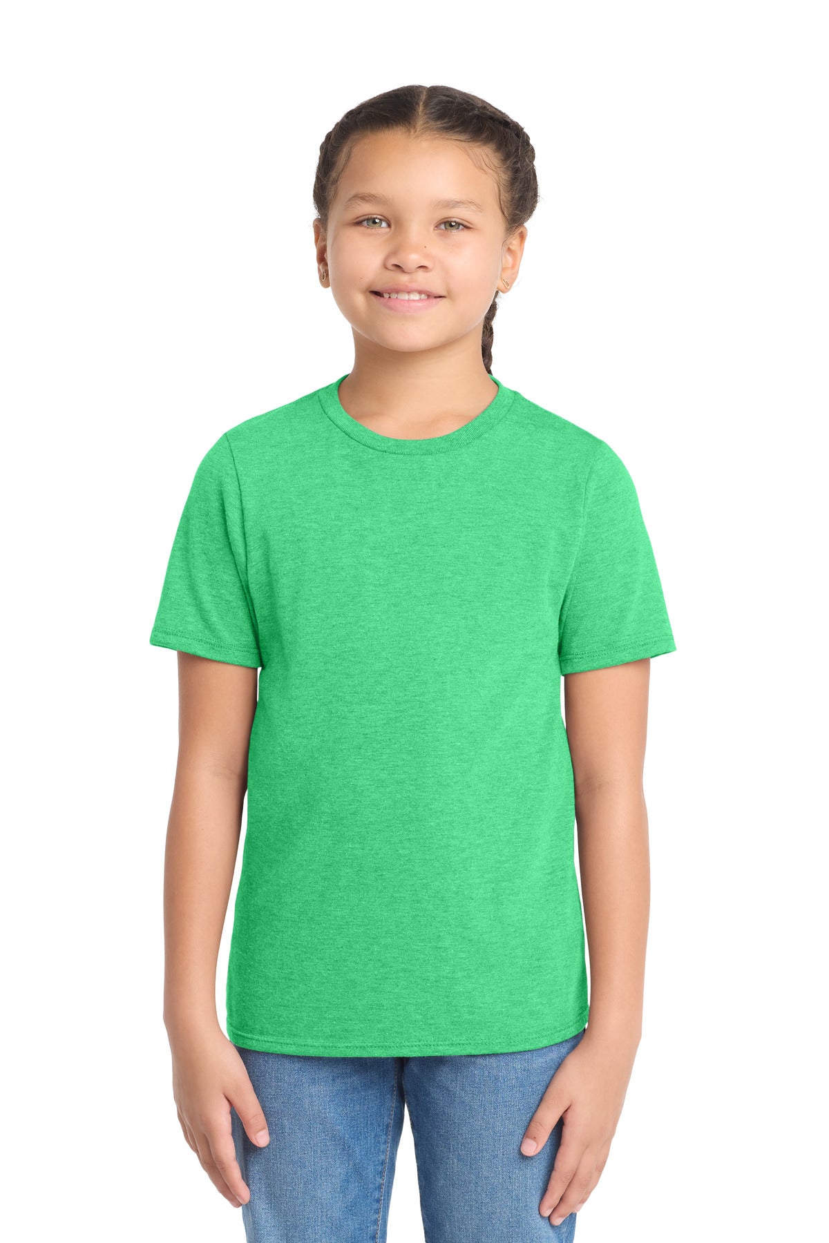 District Youth Perfect Tri Tee. DT130Y - Green Frost - front