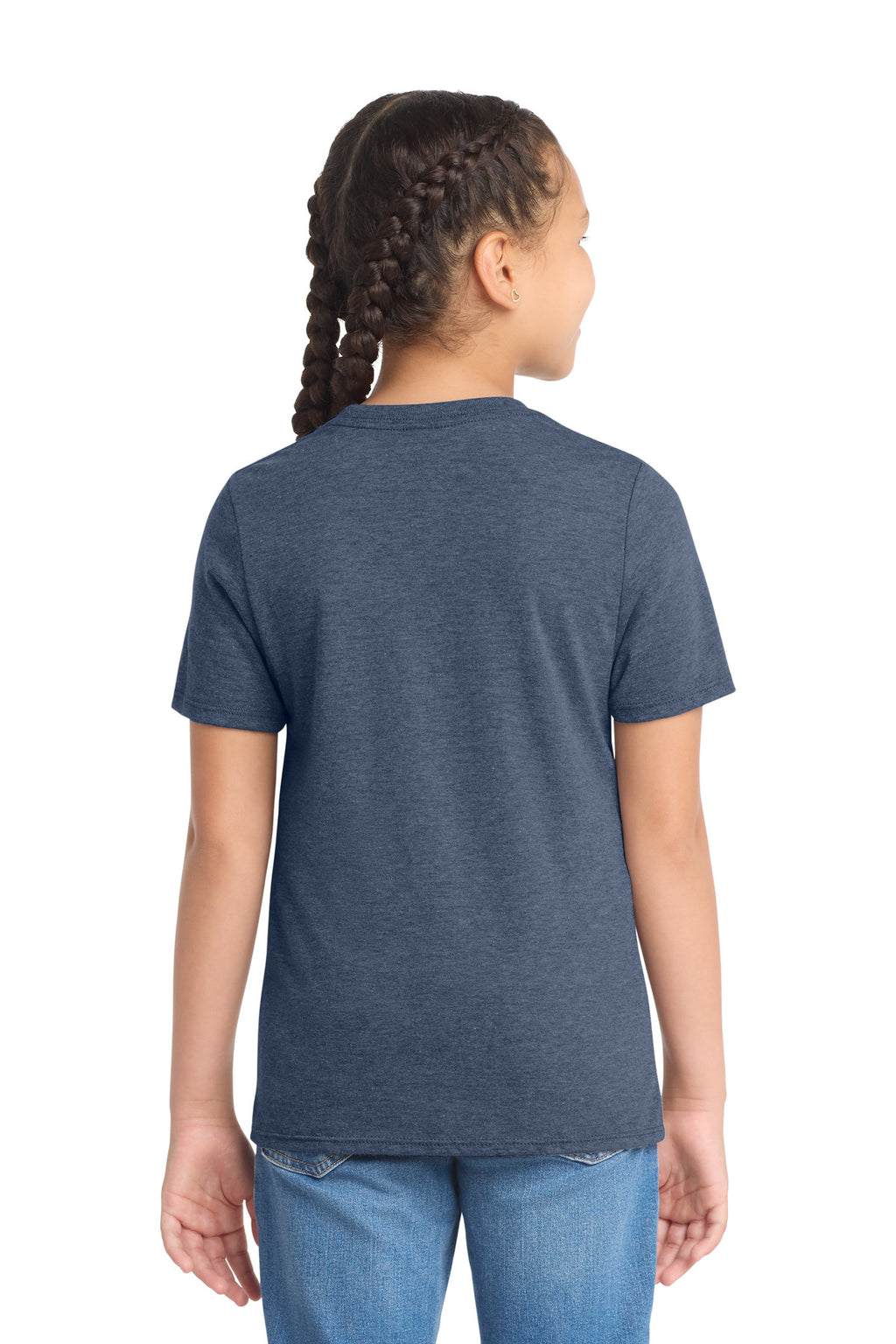 District Youth Perfect Tri Tee. DT130Y - Navy Frost - back