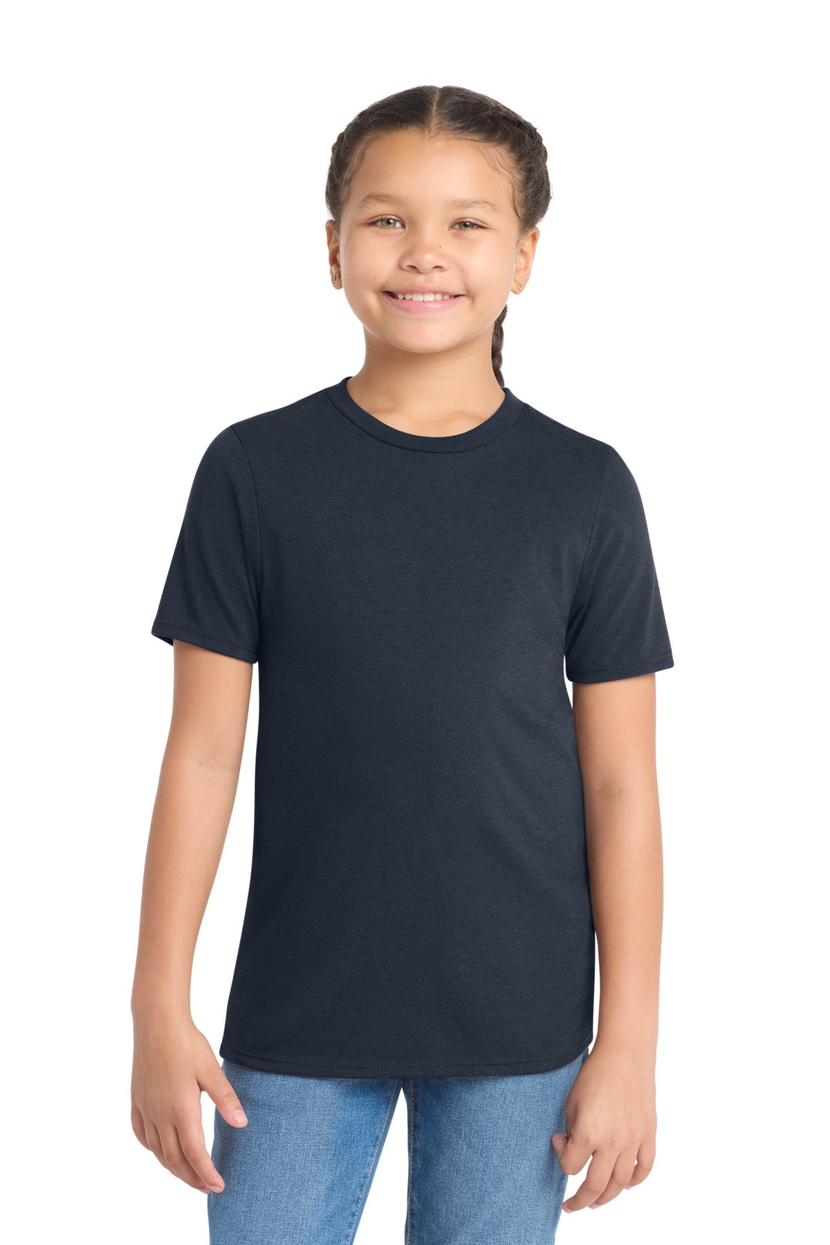 District Youth Perfect Tri Tee. DT130Y - New Navy - front