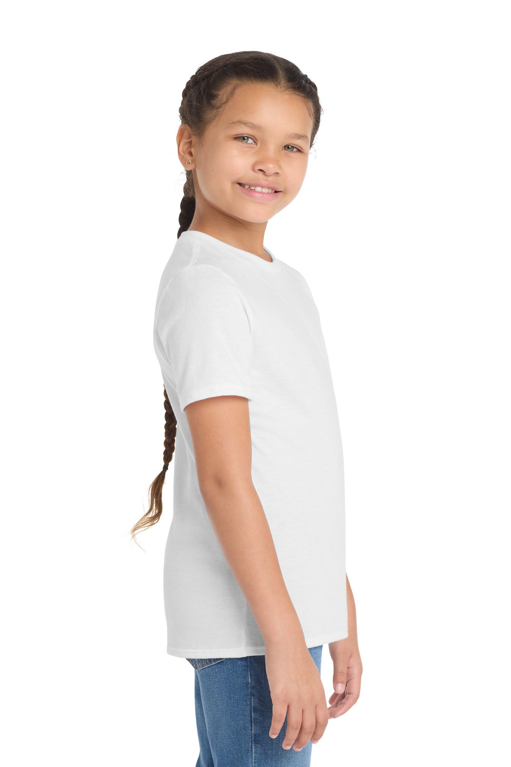 District Youth Perfect Tri Tee. DT130Y - White - side
