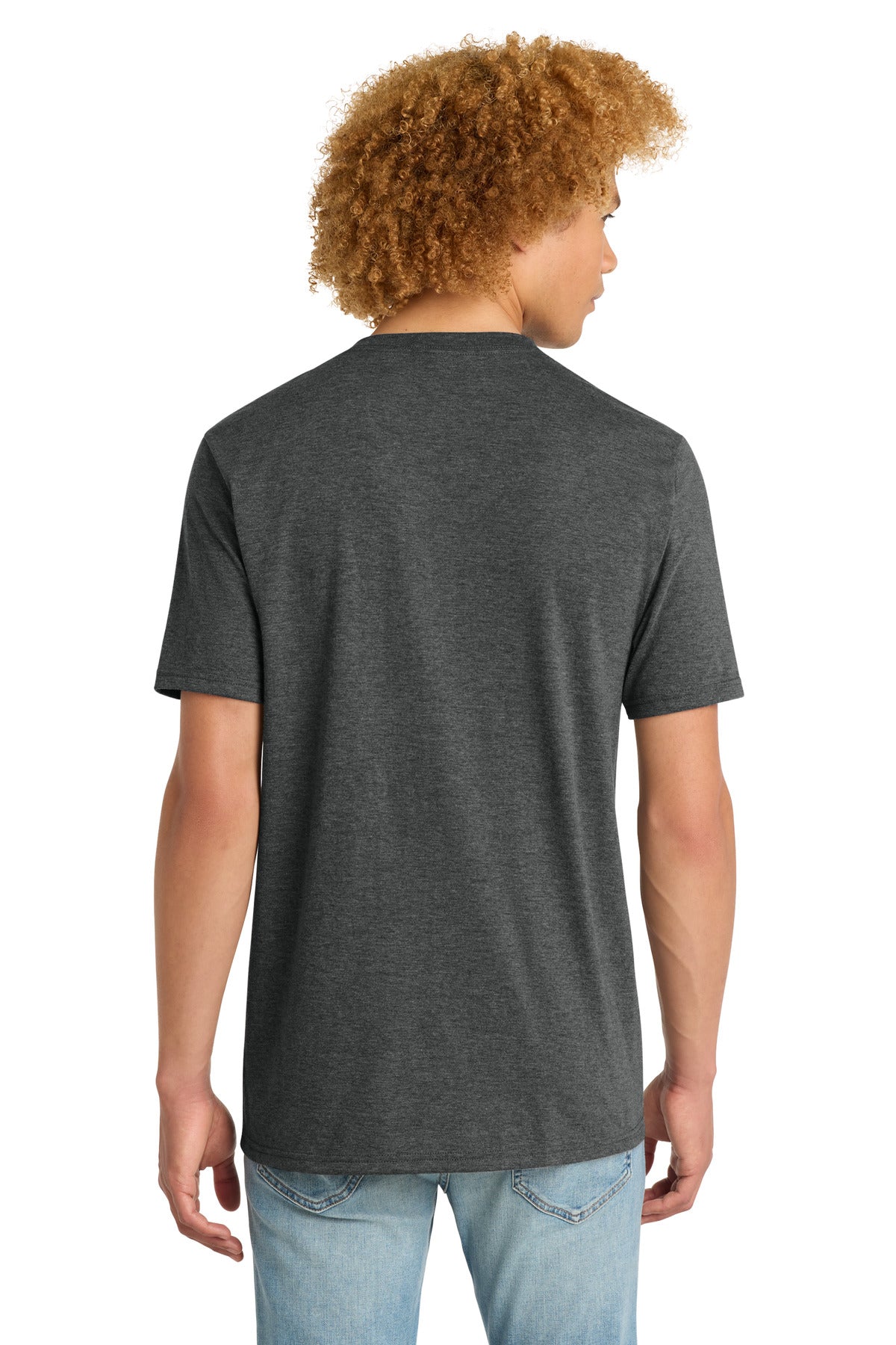 District Perfect Tri V-Neck Tee. DT1350 - Black Frost - back