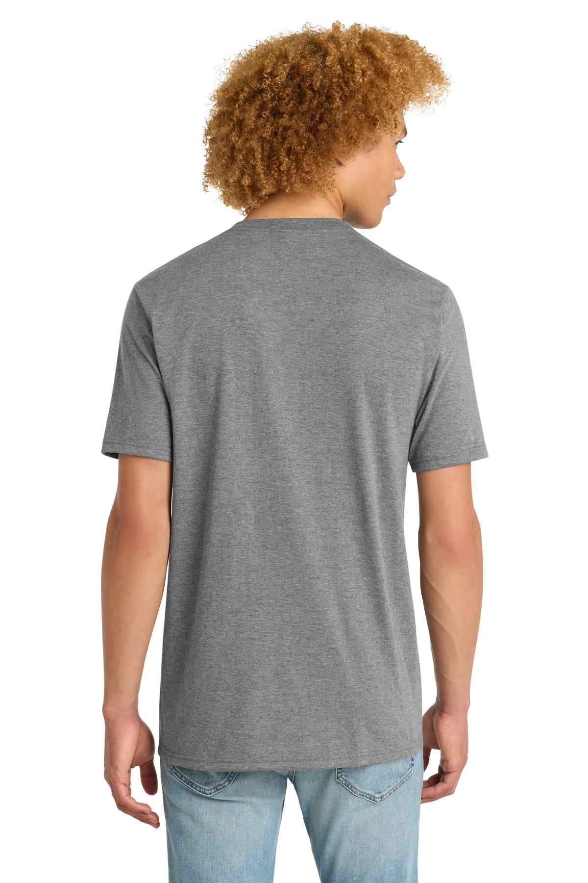 District Perfect Tri V-Neck Tee. DT1350 - Grey Frost - back