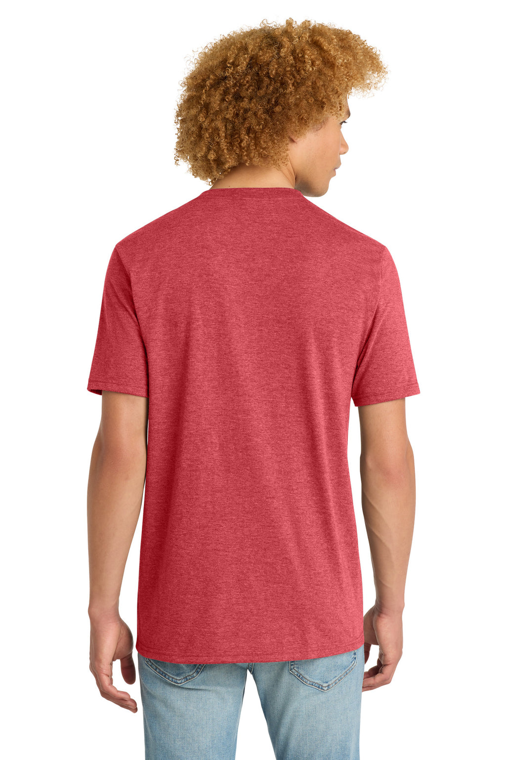 District Perfect Tri V-Neck Tee. DT1350 - Red Frost - back