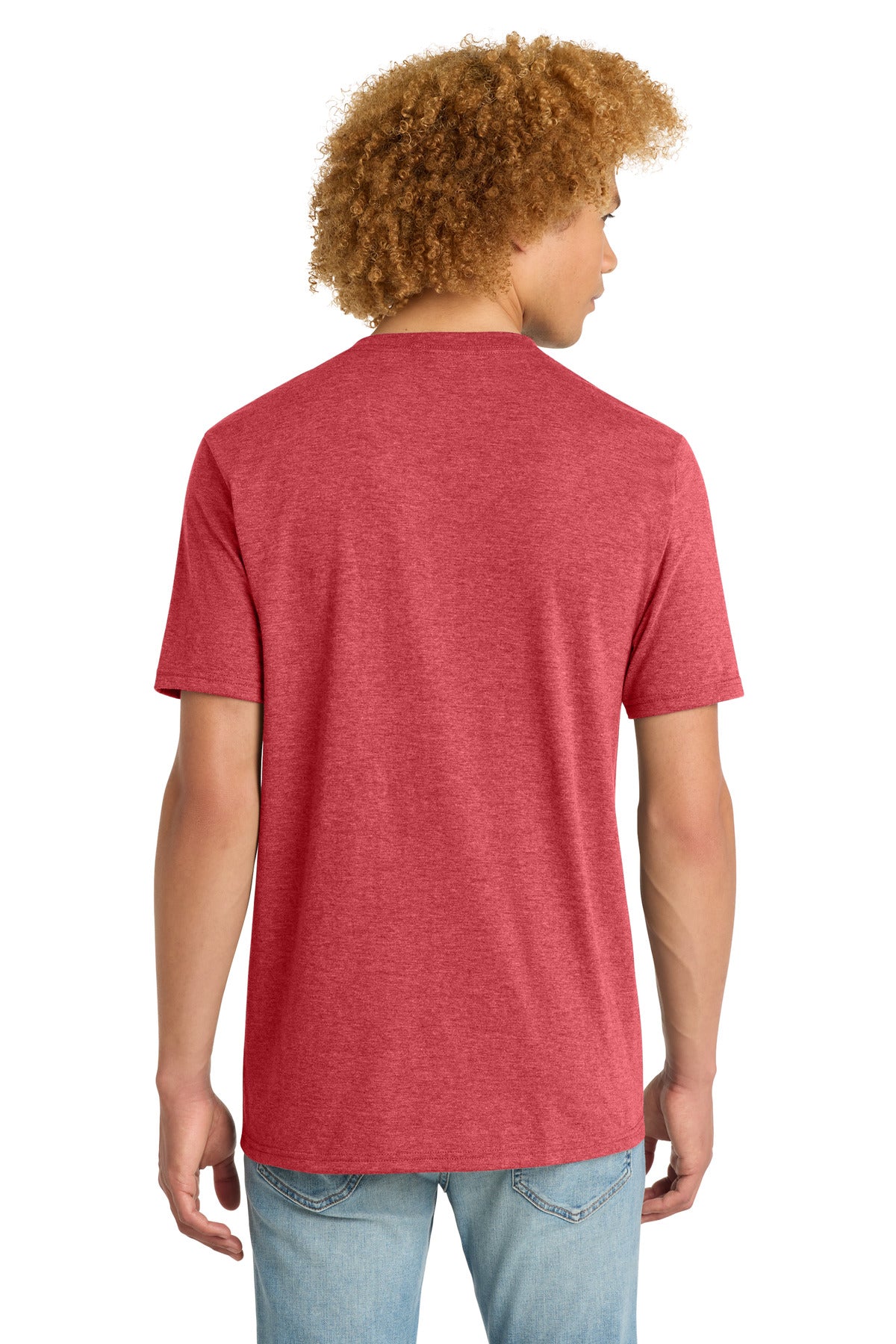 District Perfect Tri V-Neck Tee. DT1350 - Red Frost - back