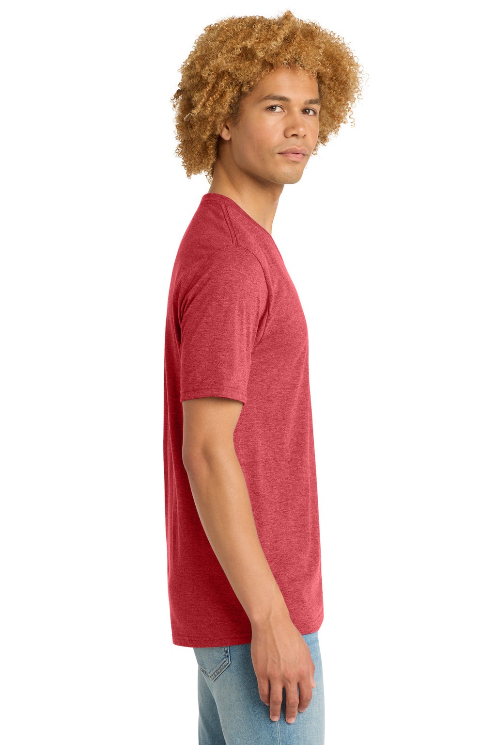 District Perfect Tri V-Neck Tee. DT1350 - Red Frost - side