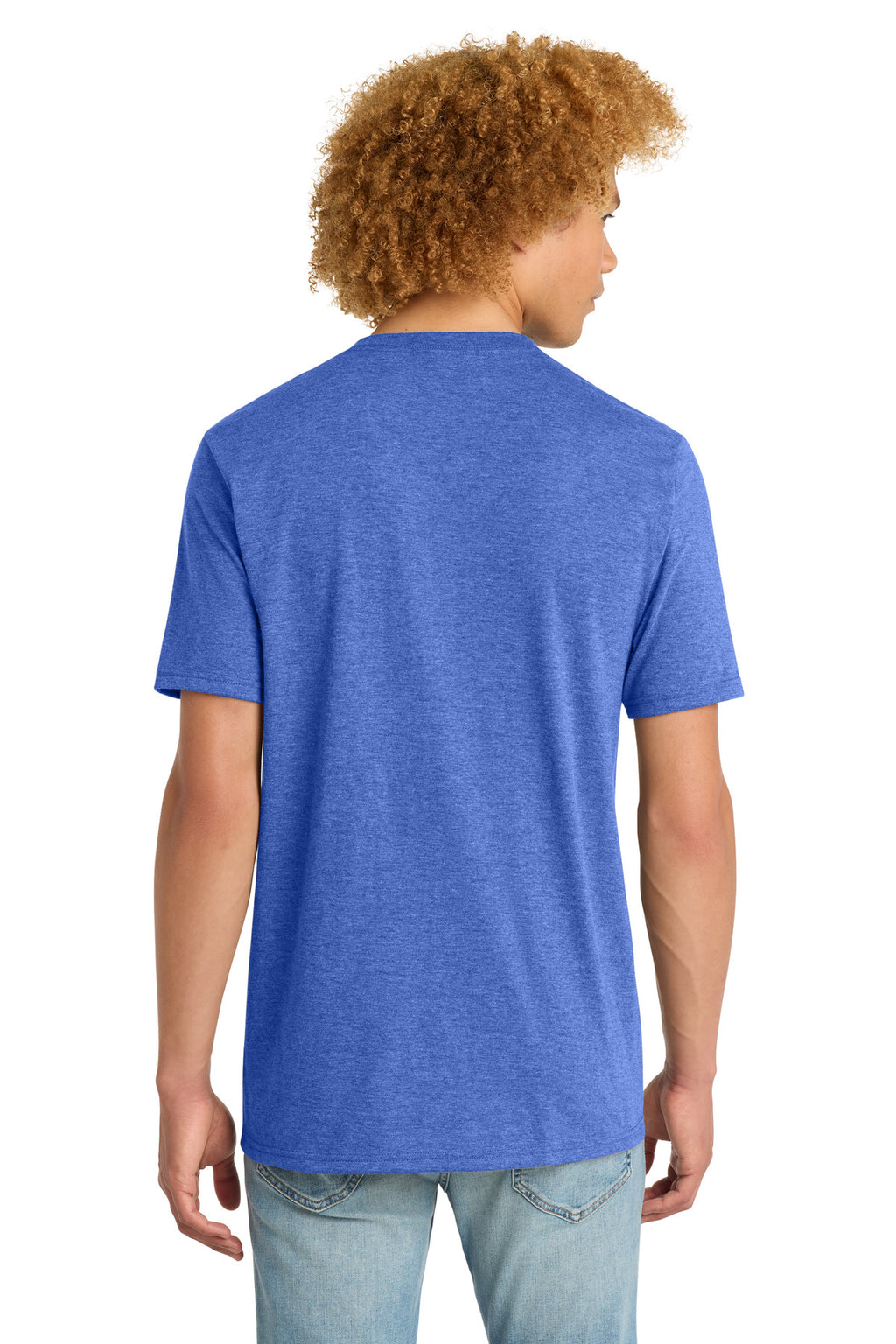 District Perfect Tri V-Neck Tee. DT1350 - Royal Frost - back