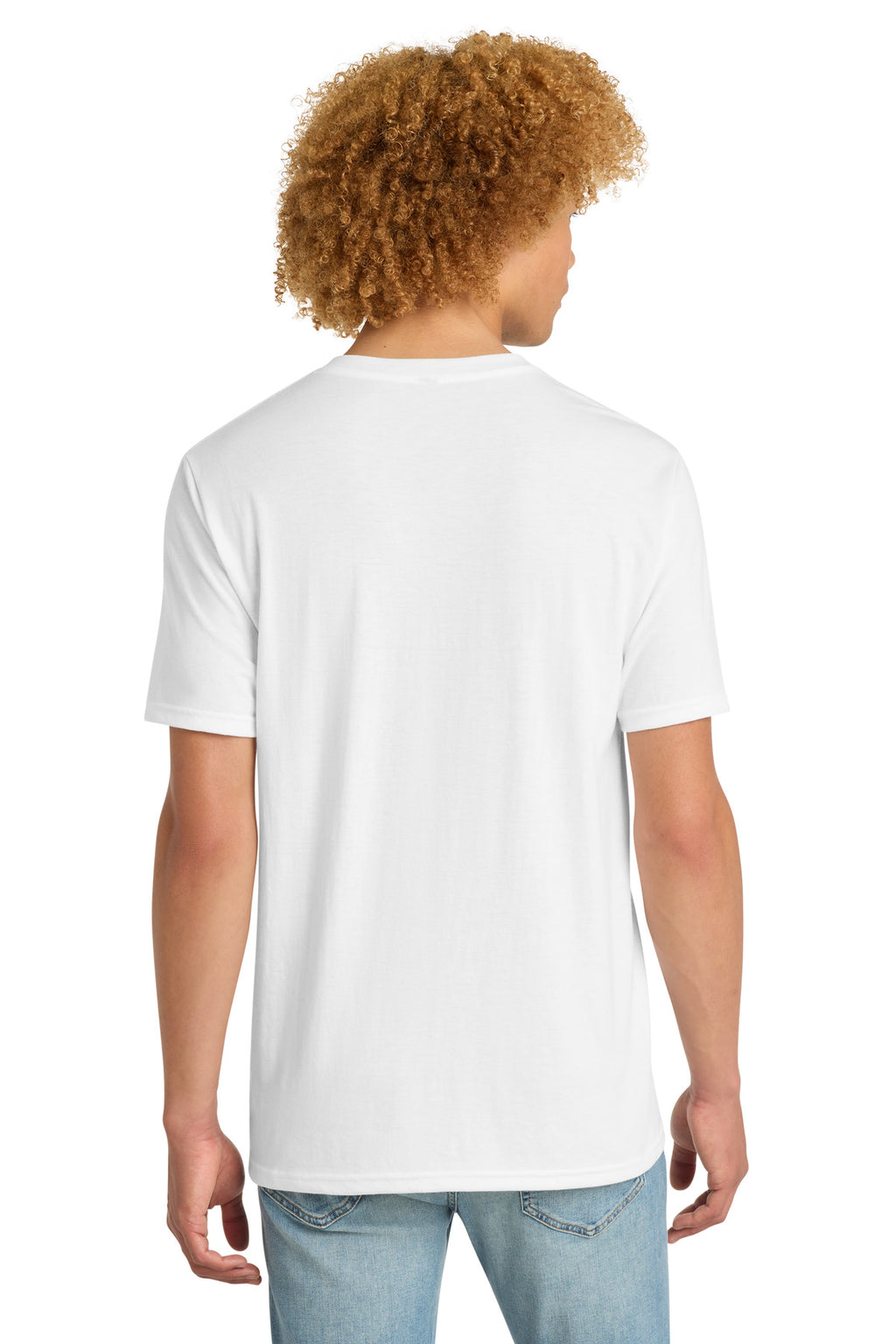 District Perfect Tri V-Neck Tee. DT1350 - White - back