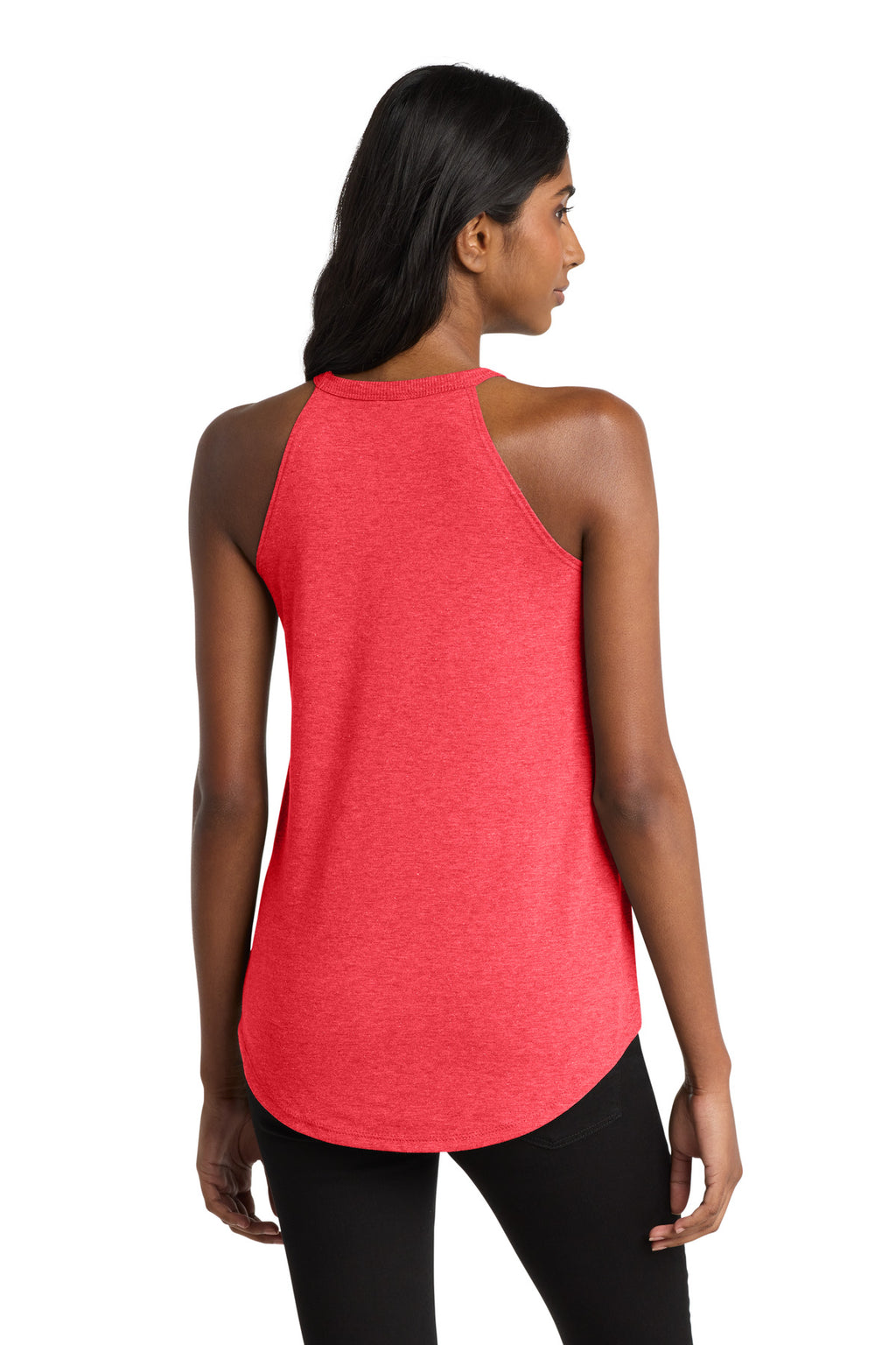 District Women's Perfect Tri Rocker Tank. DT137L - Red Frost - back