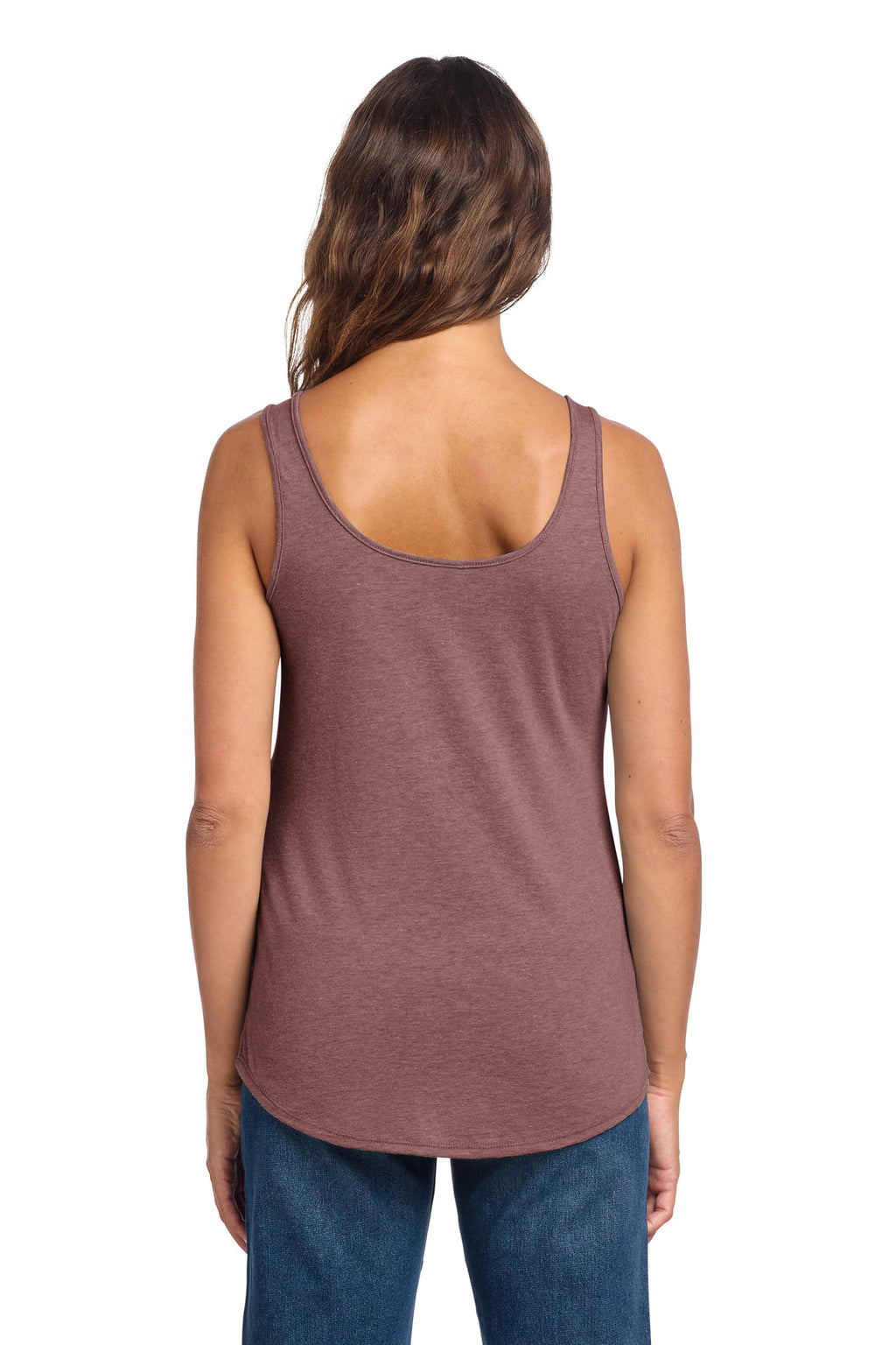 District Women's Perfect Tri Relaxed Tank DT151 - Blush Frost - back