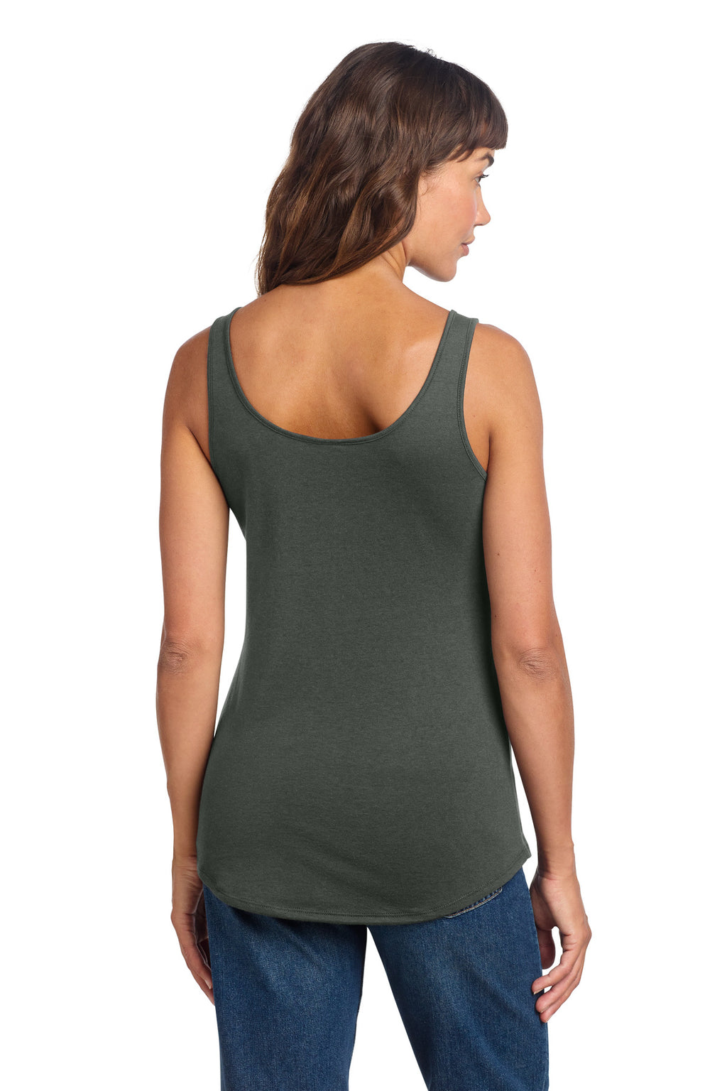 District Women's Perfect Tri Relaxed Tank DT151 - Deepest Grey - back
