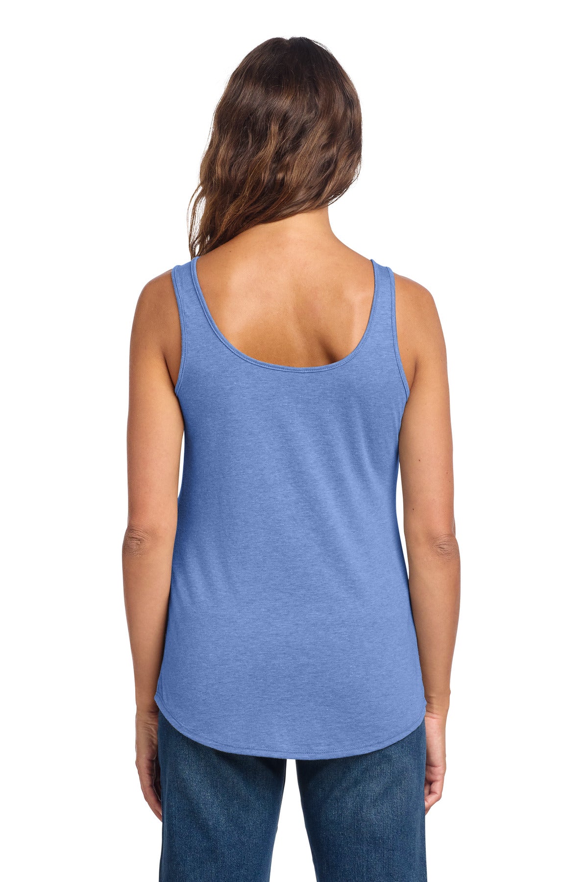 District Women's Perfect Tri Relaxed Tank DT151 - Maritime Frost - back