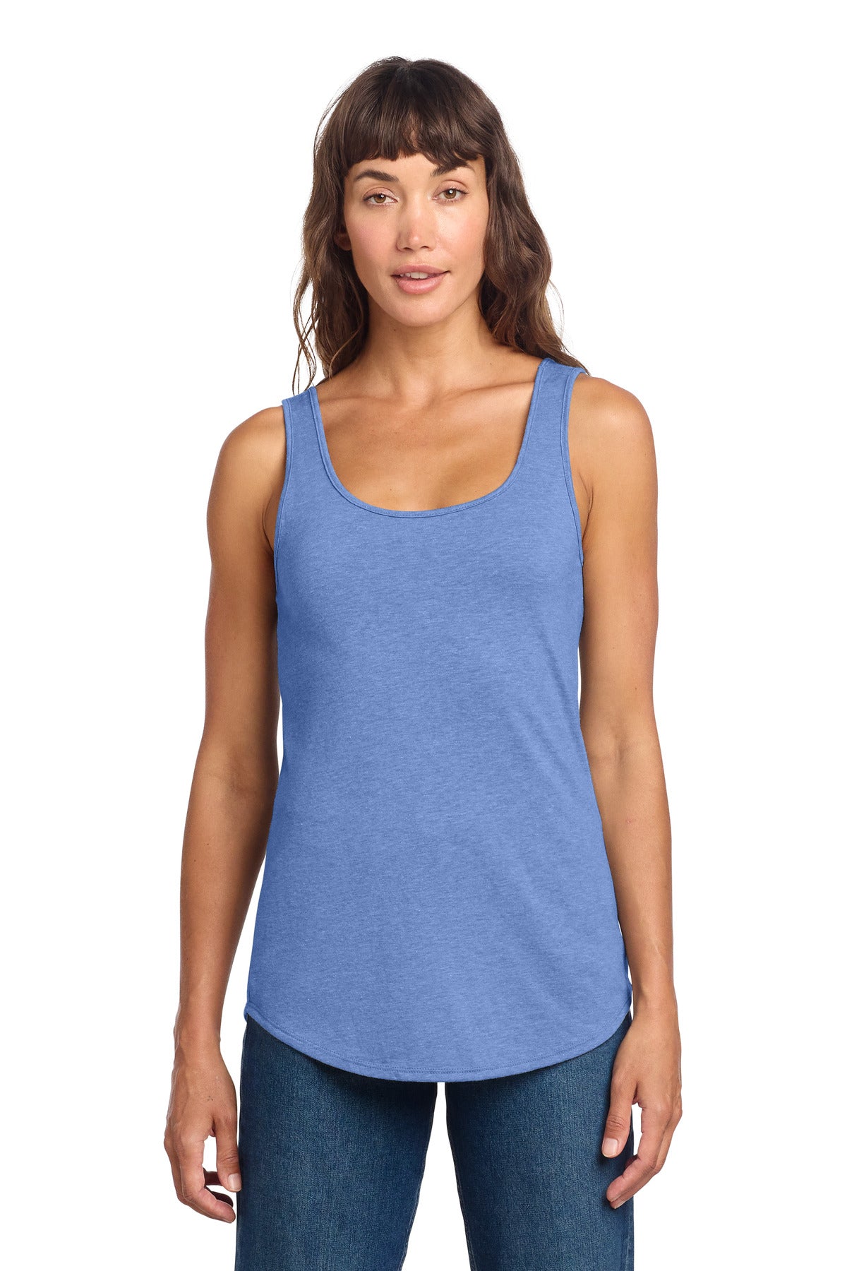 District Women's Perfect Tri Relaxed Tank DT151 - Maritime Frost - front