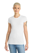 District Women's Fitted Perfect Tri Tee. DT155 - White - front