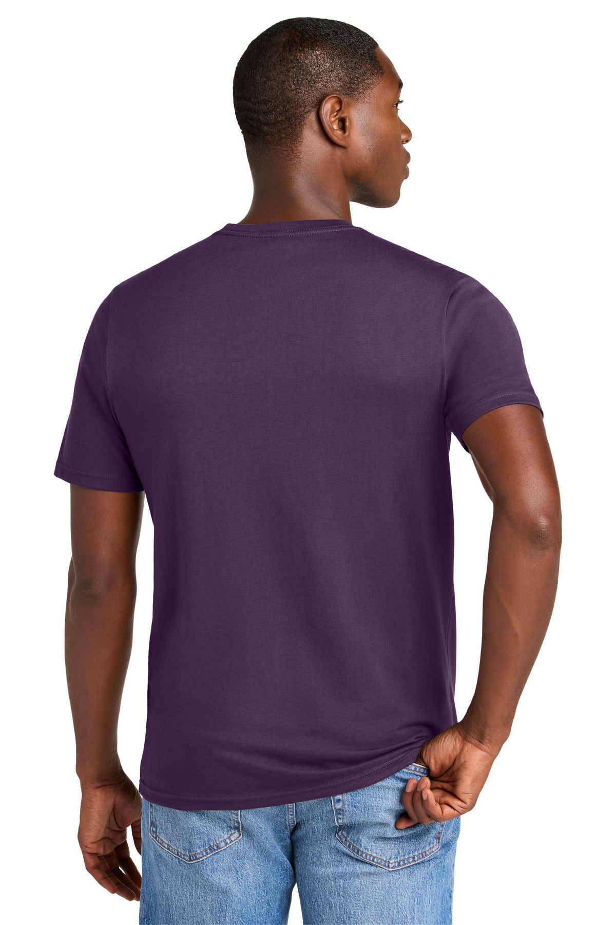 District Perfect Weight CVC Tee DT184 - Blackberry - back