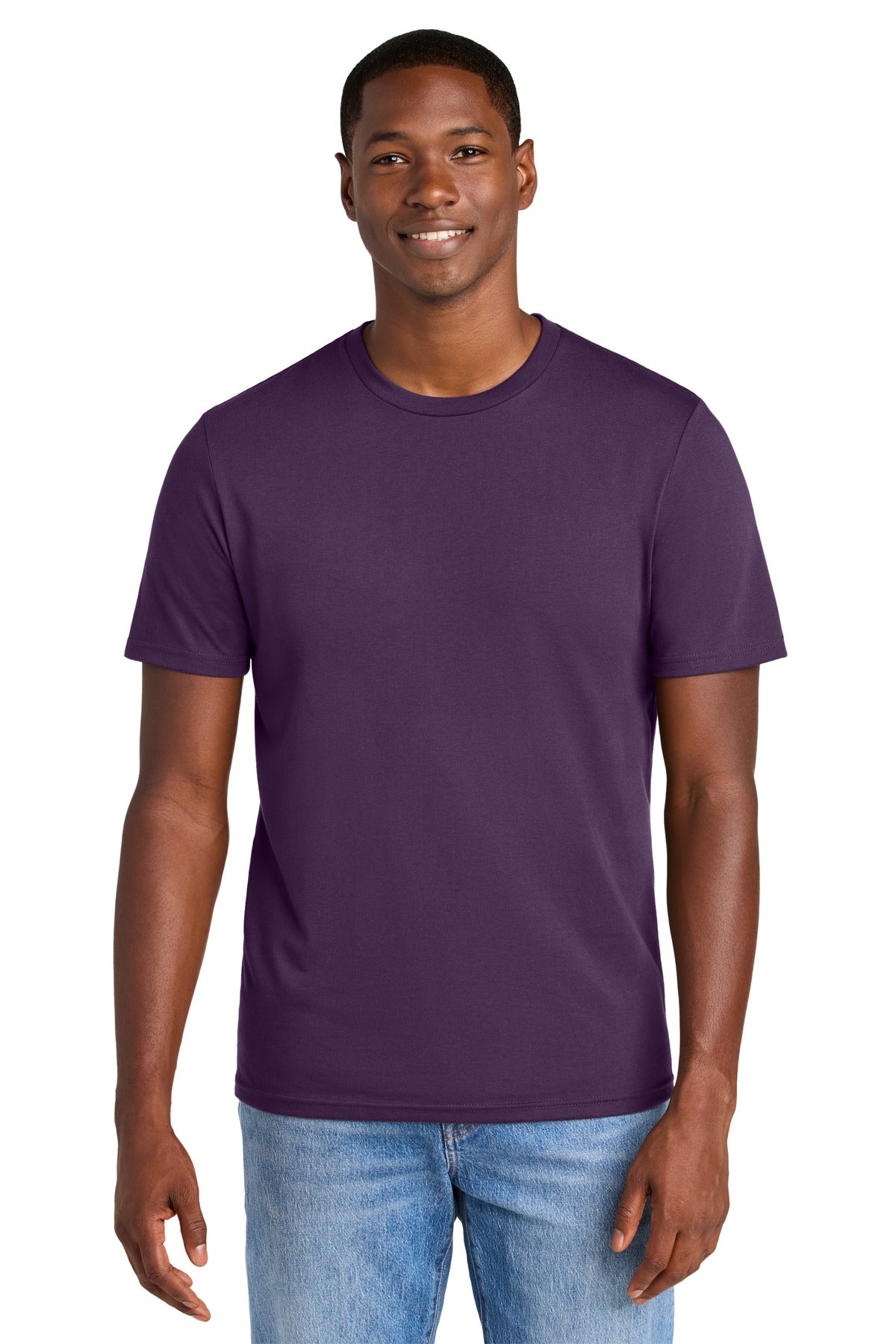 District Perfect Weight CVC Tee DT184 - Blackberry - front