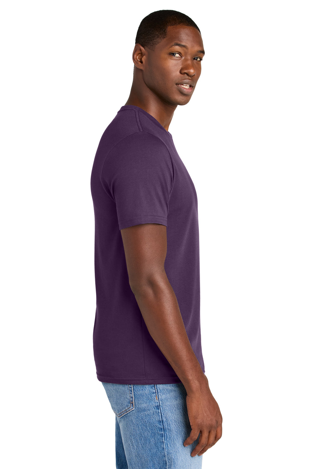 District Perfect Weight CVC Tee DT184 - Blackberry - side