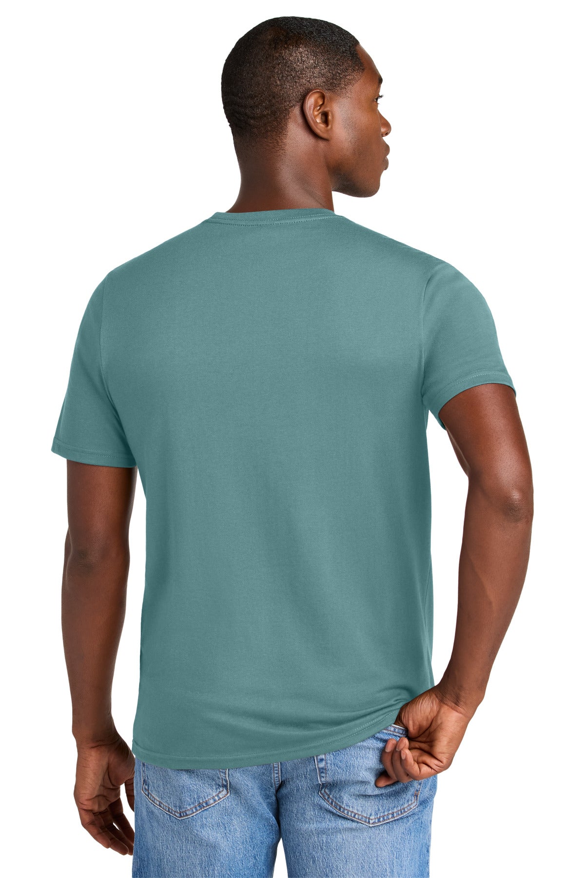 District Perfect Weight CVC Tee DT184 - Bluestone - back
