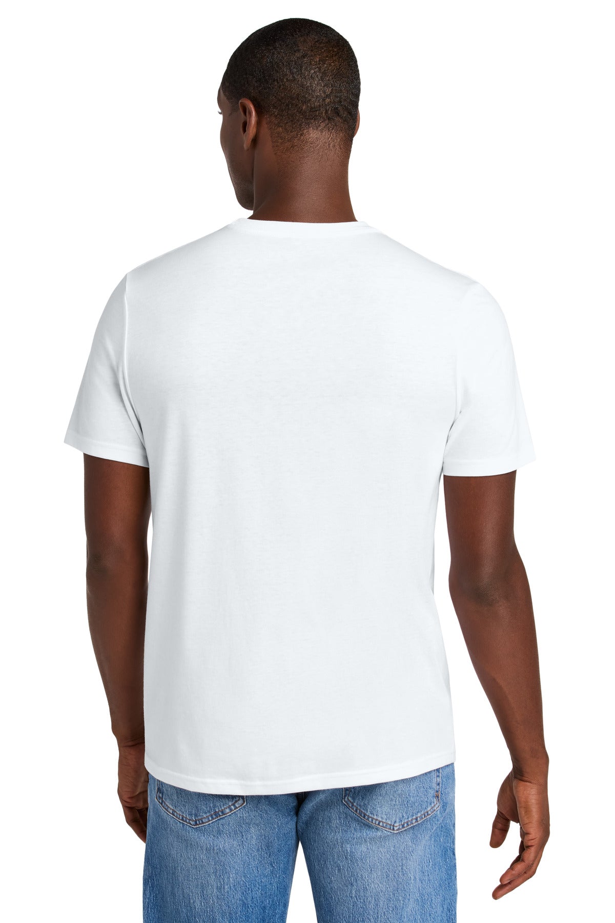District Perfect Weight CVC Tee DT184 - Bright White - back