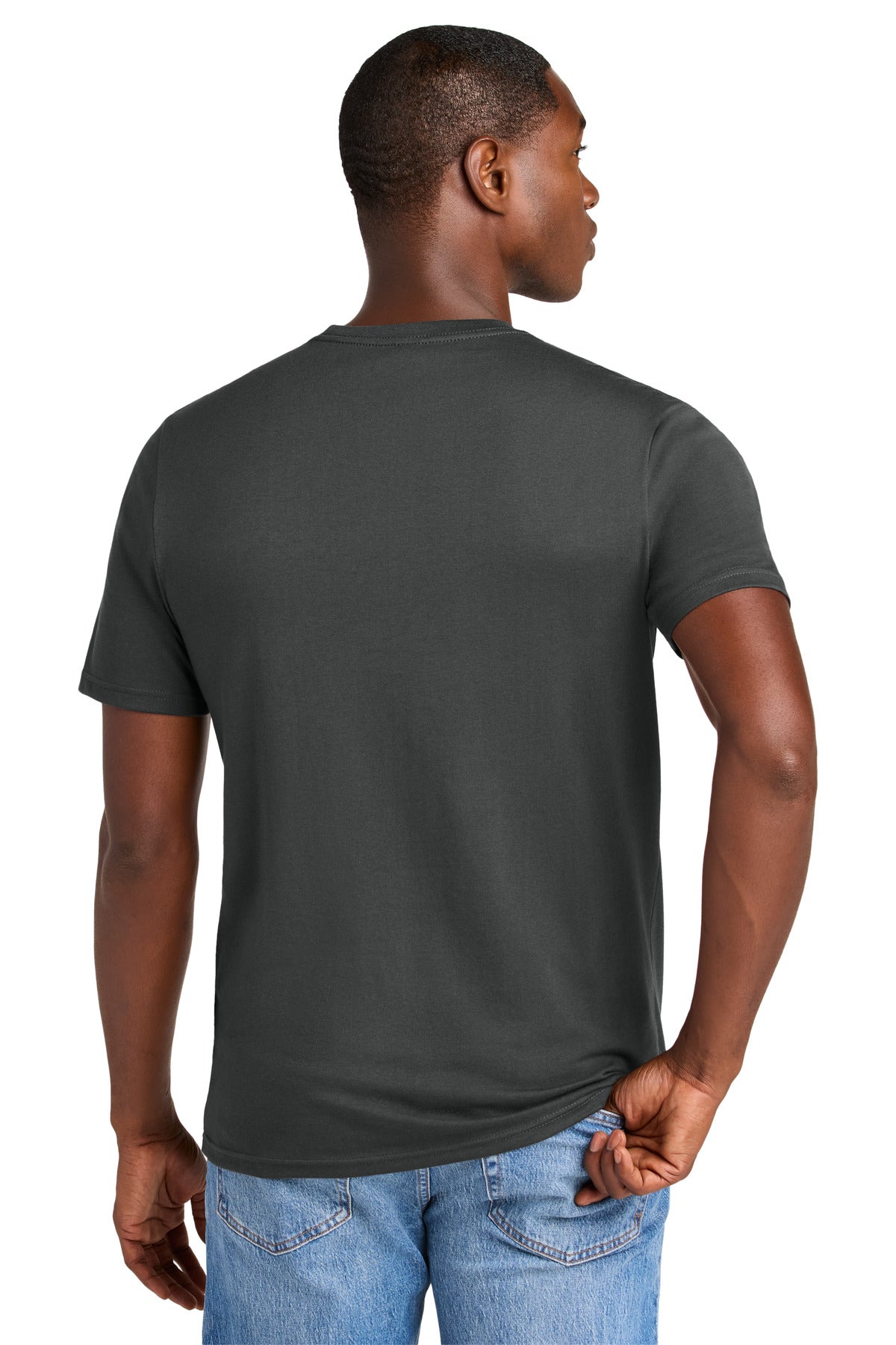 District Perfect Weight CVC Tee DT184 - Charcoal - back