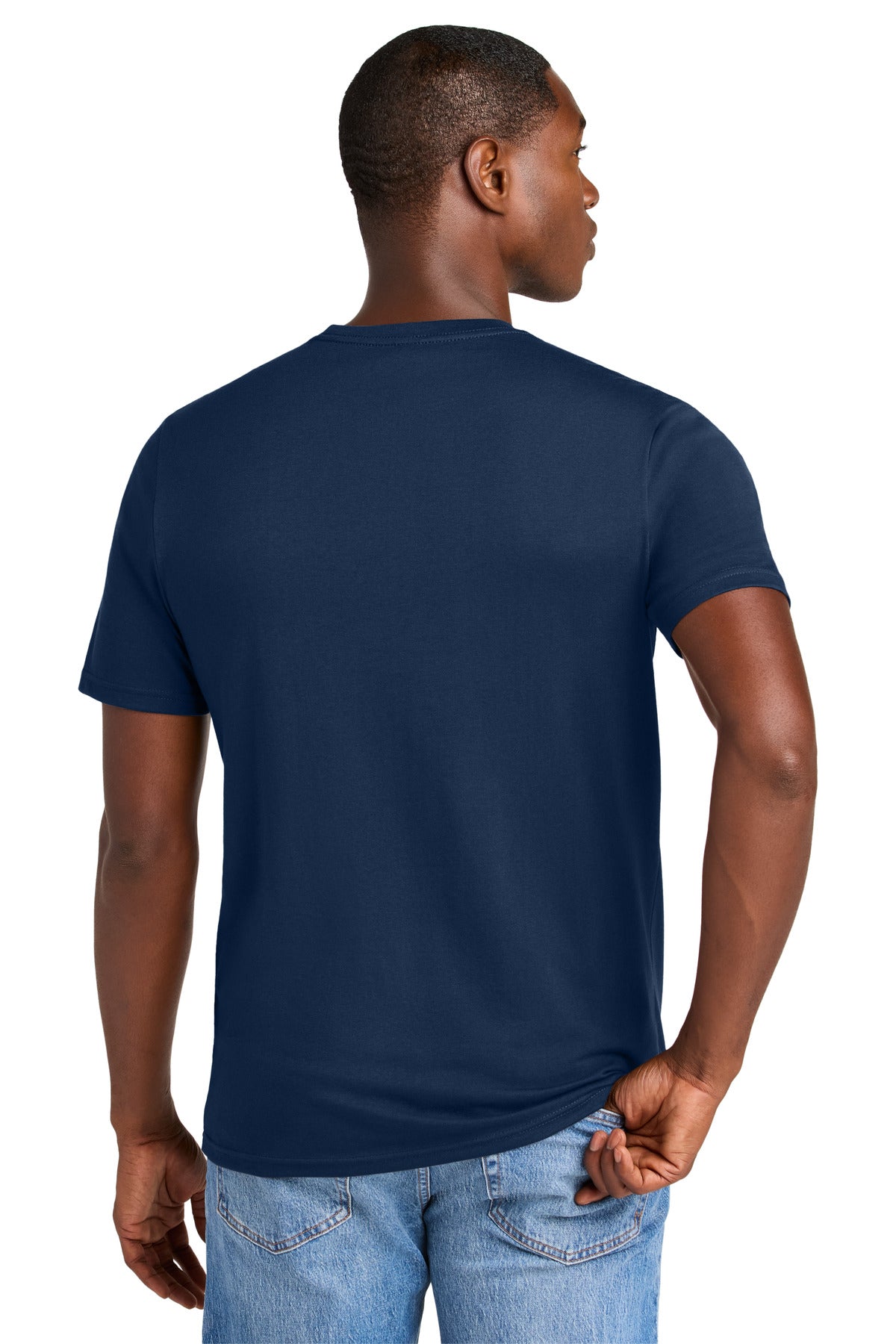 District Perfect Weight CVC Tee DT184 - Dark Royal - back