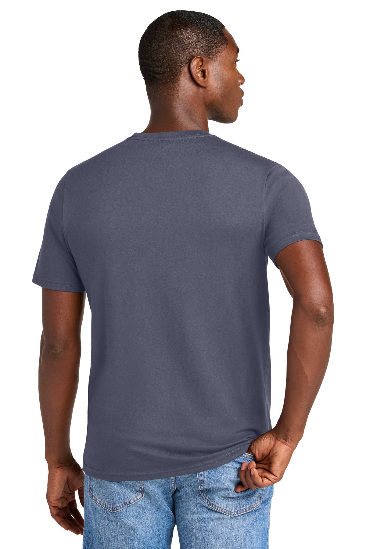 District Perfect Weight CVC Tee DT184 - Elderberry - back