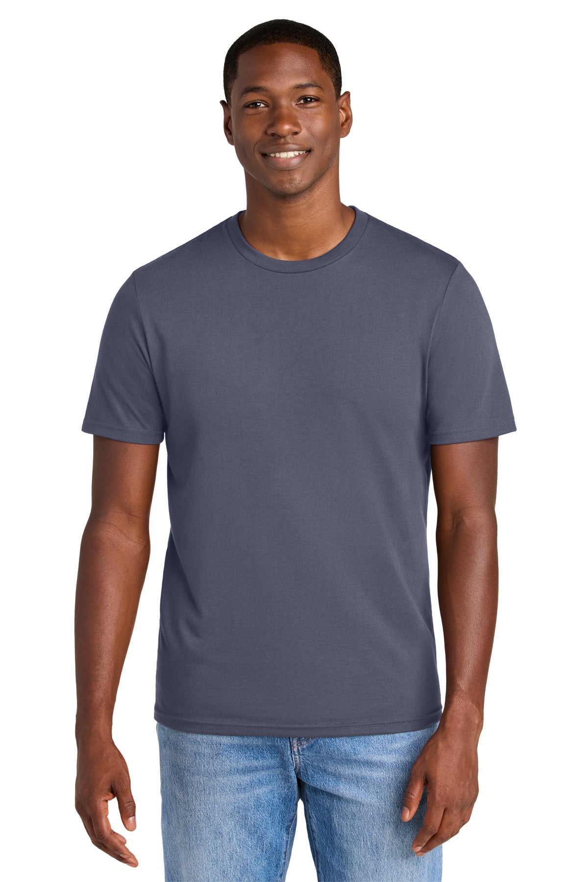 District Perfect Weight CVC Tee DT184 - Elderberry - front