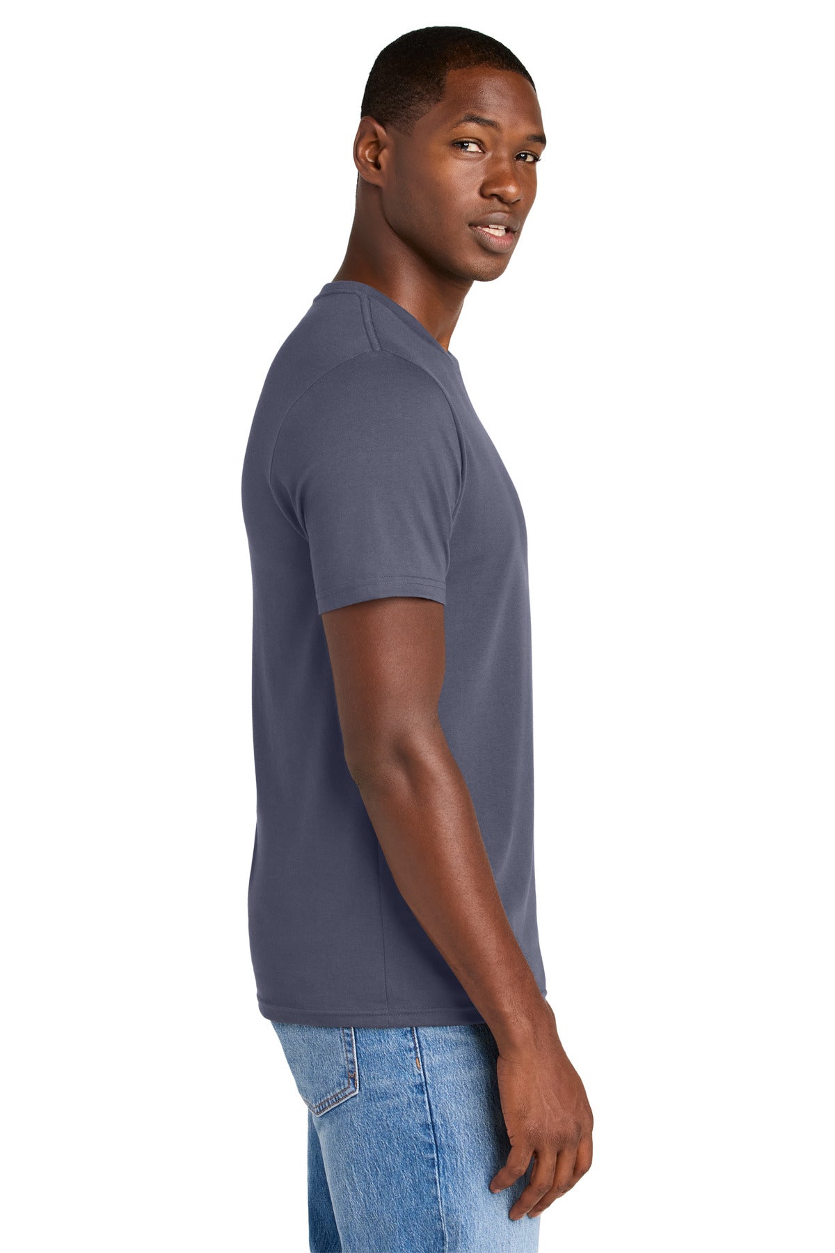 District Perfect Weight CVC Tee DT184 - Elderberry - side