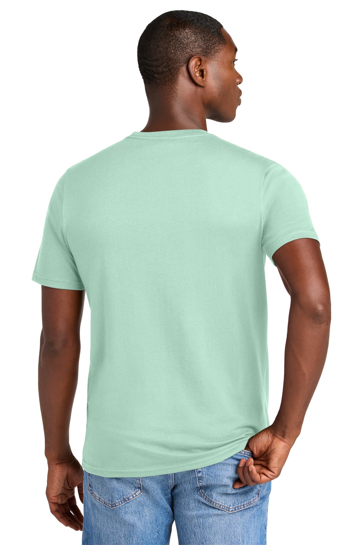 District Perfect Weight CVC Tee DT184 - Frosted Mint - back