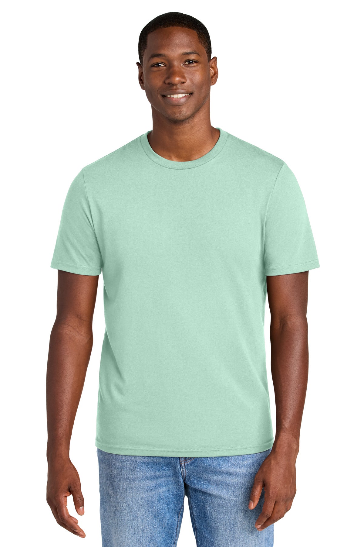 District Perfect Weight CVC Tee DT184 - Frosted Mint - front