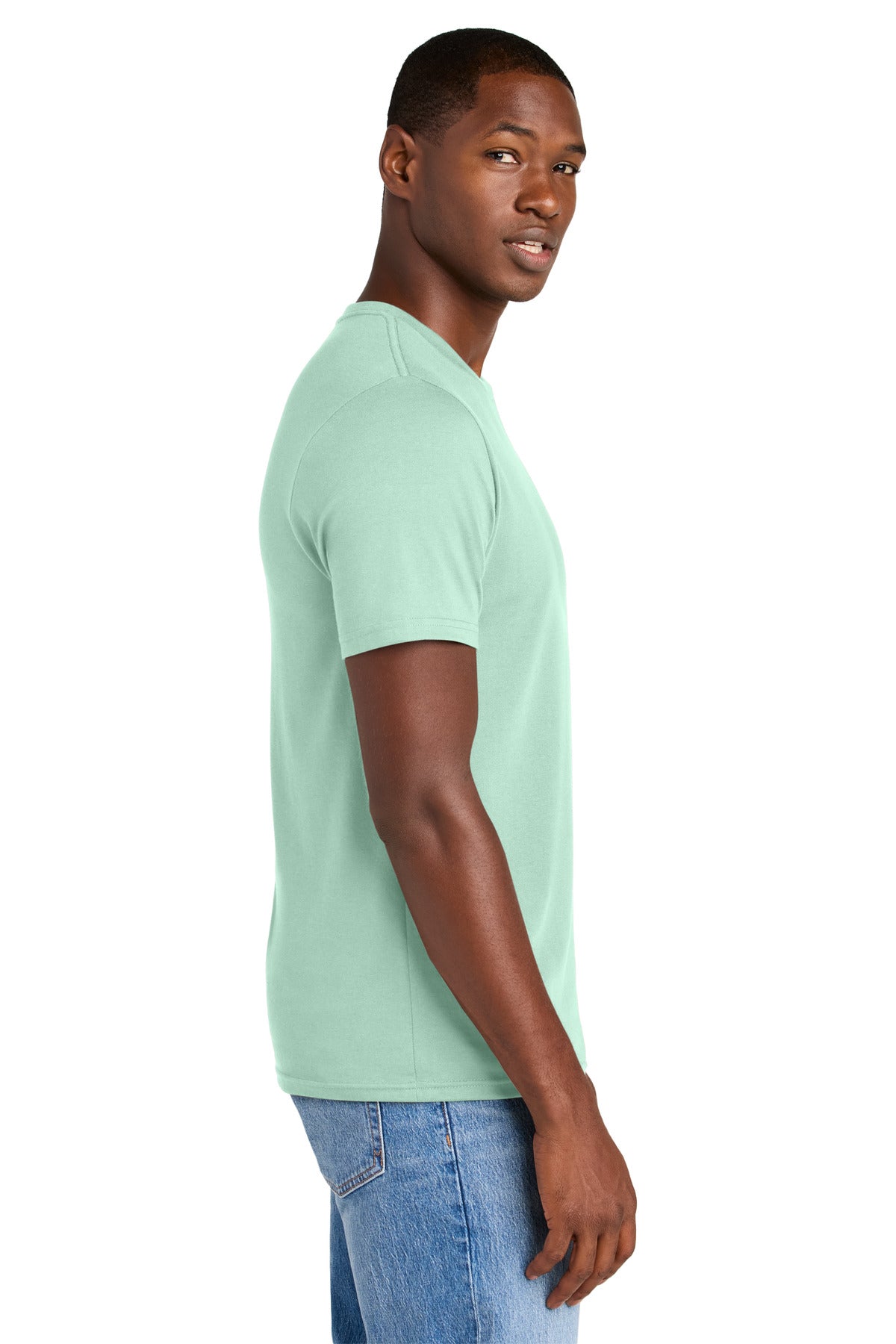 District Perfect Weight CVC Tee DT184 - Frosted Mint - side