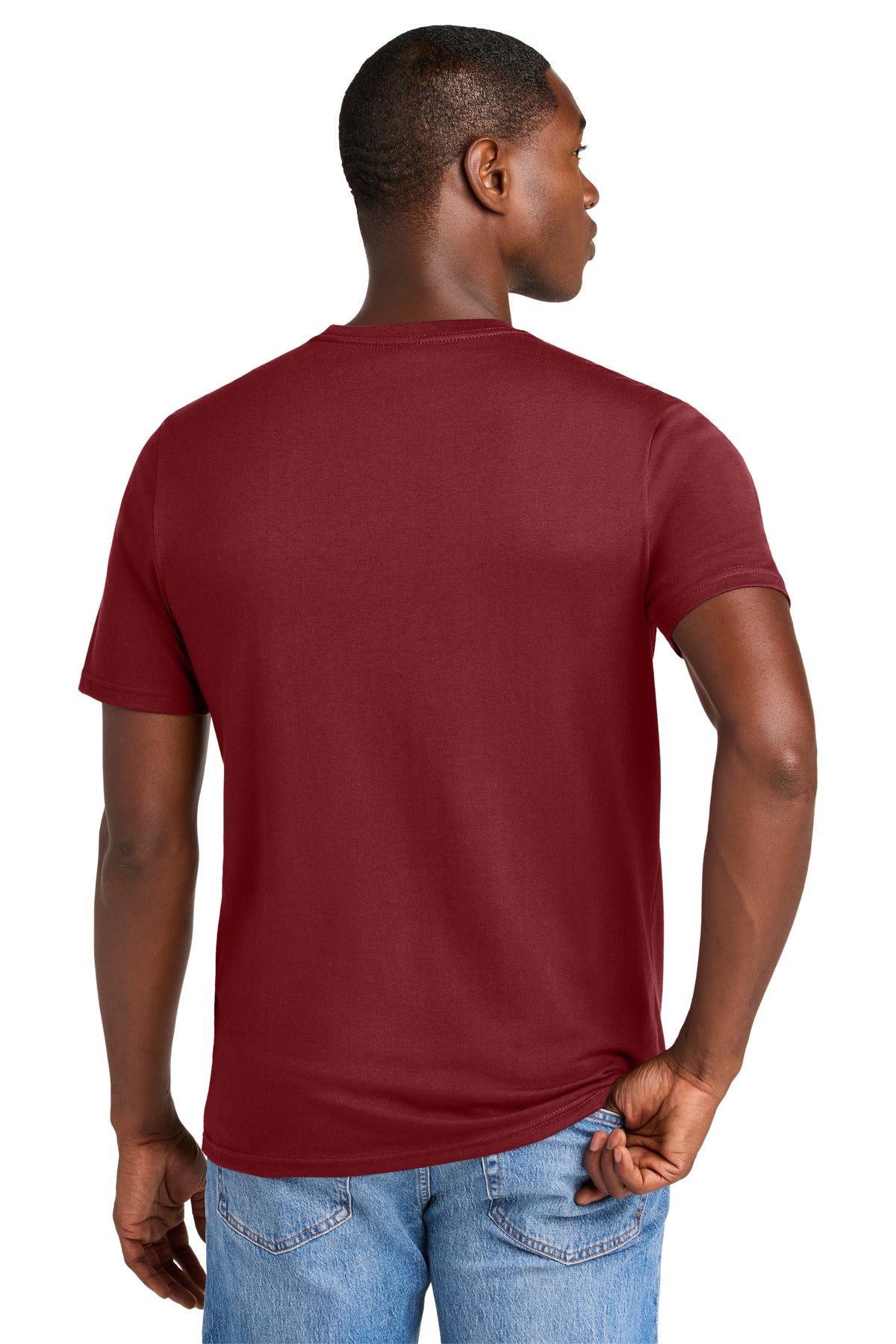 District Perfect Weight CVC Tee DT184 - Garnet - back