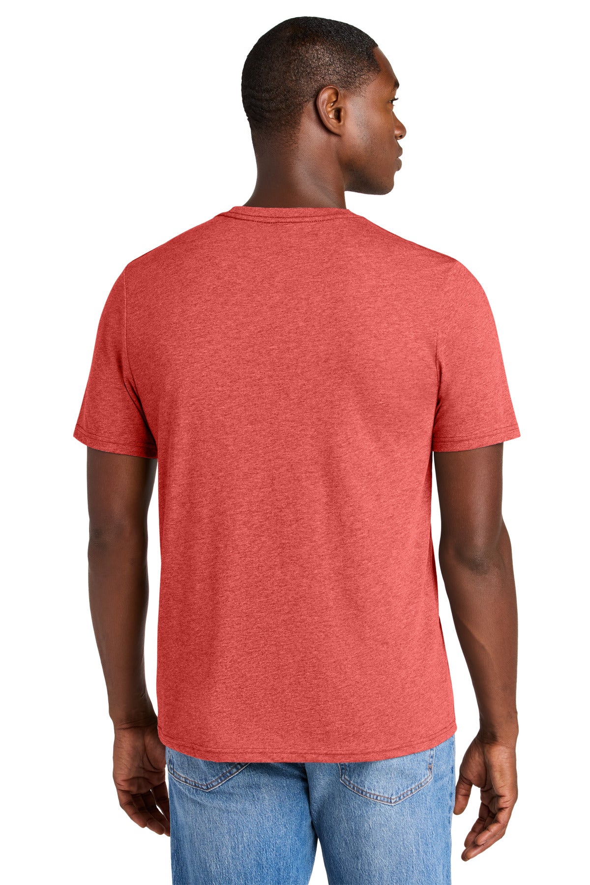 District Perfect Weight CVC Tee DT184 - Geranium Heather - back