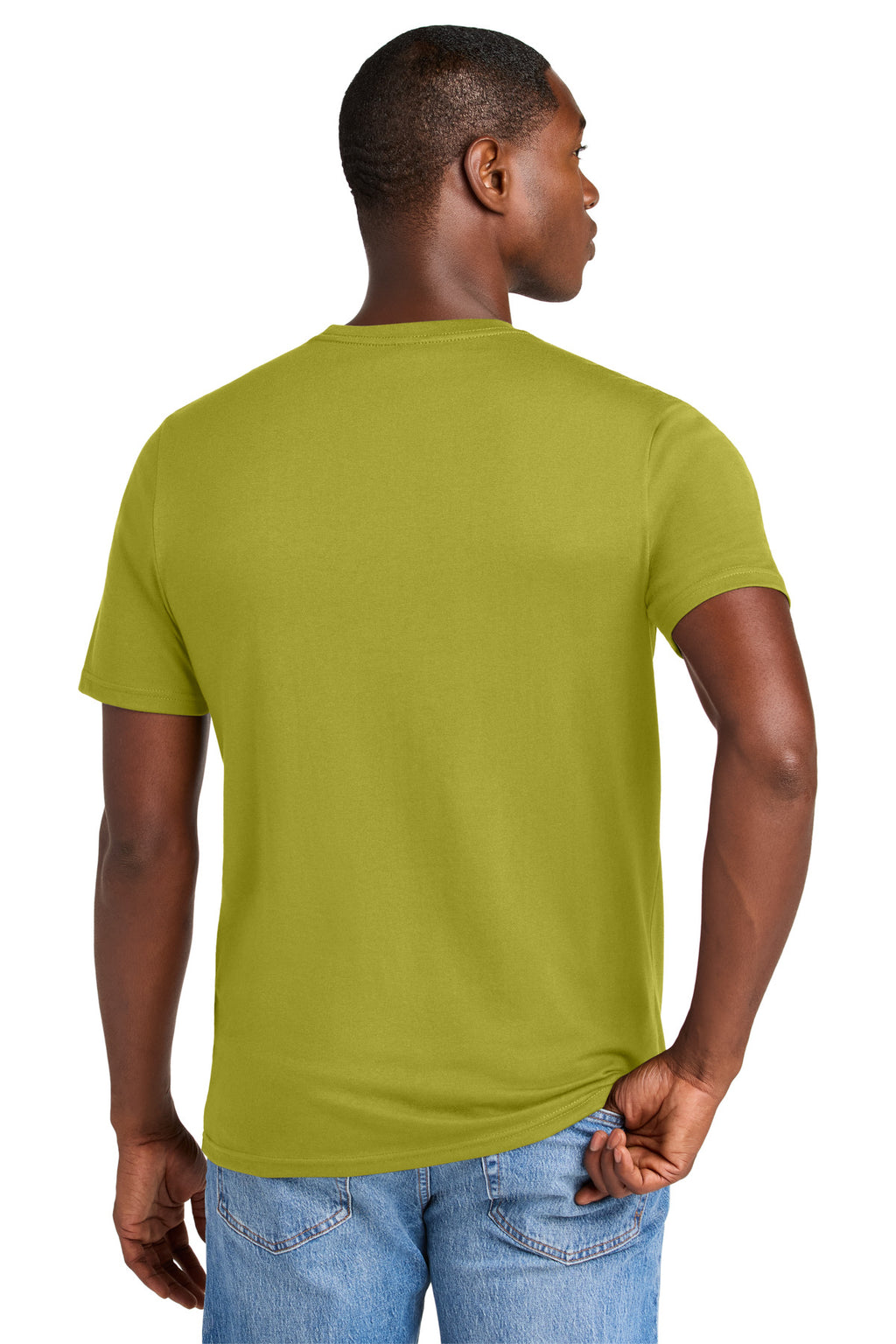 District Perfect Weight CVC Tee DT184 - Golden Cypress Green - back