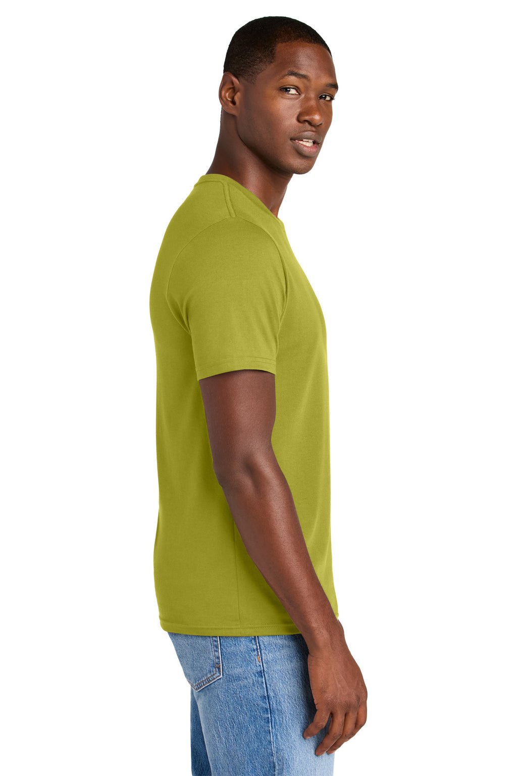District Perfect Weight CVC Tee DT184 - Golden Cypress Green - side