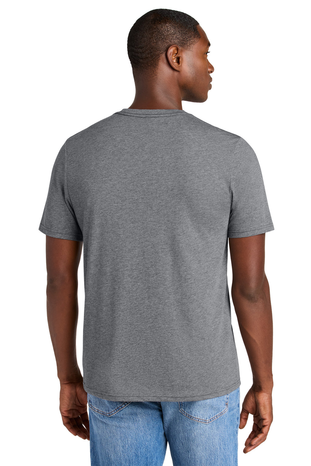 District Perfect Weight CVC Tee DT184 - Graphite Heather - back