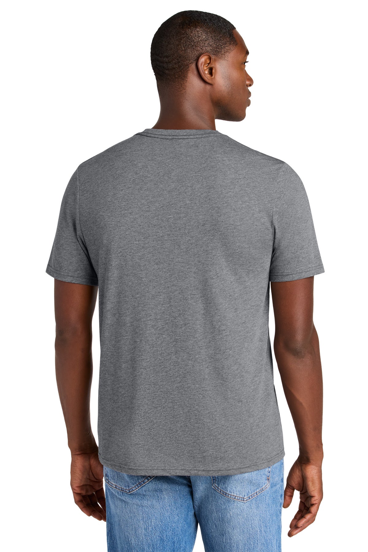 District Perfect Weight CVC Tee DT184 - Graphite Heather - back