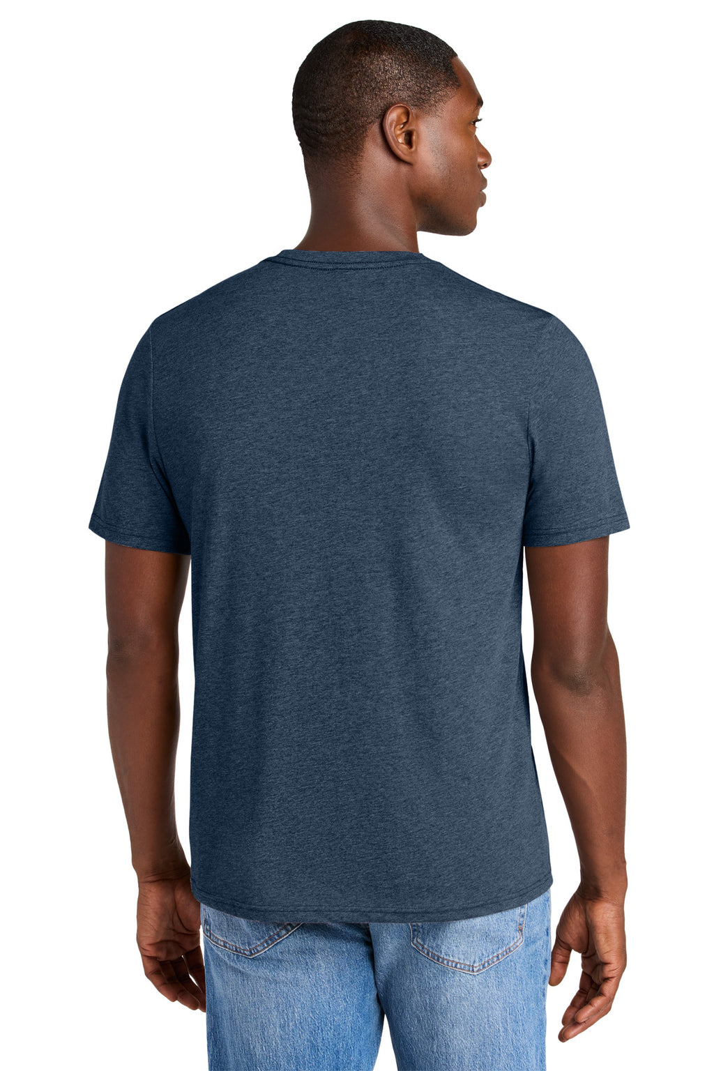 District Perfect Weight CVC Tee DT184 - Heathered Navy - back