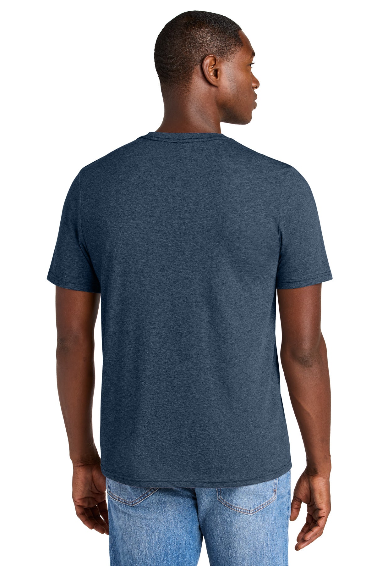 District Perfect Weight CVC Tee DT184 - Heathered Navy - back