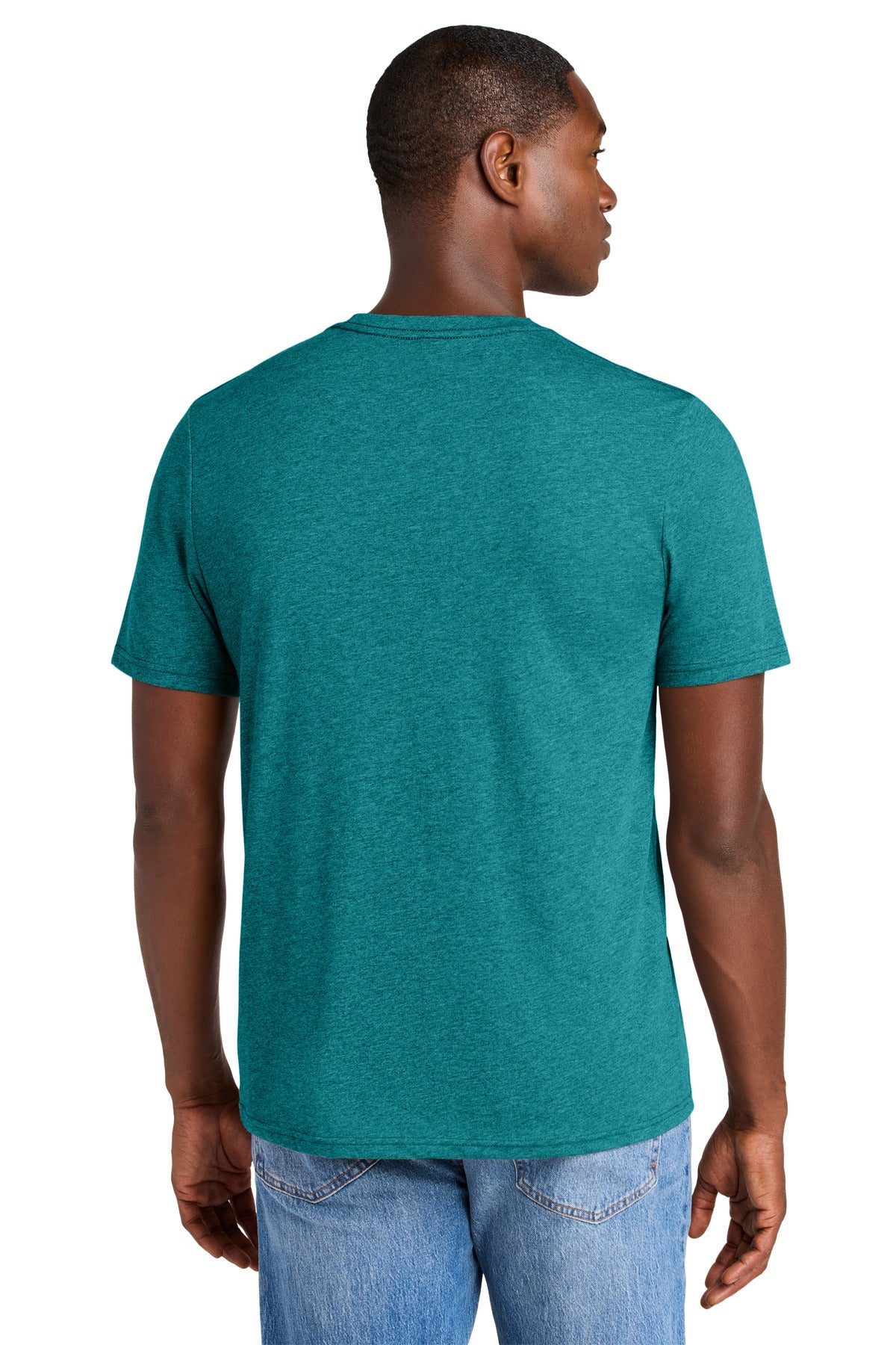 District Perfect Weight CVC Tee DT184 - Heathered Teal - back