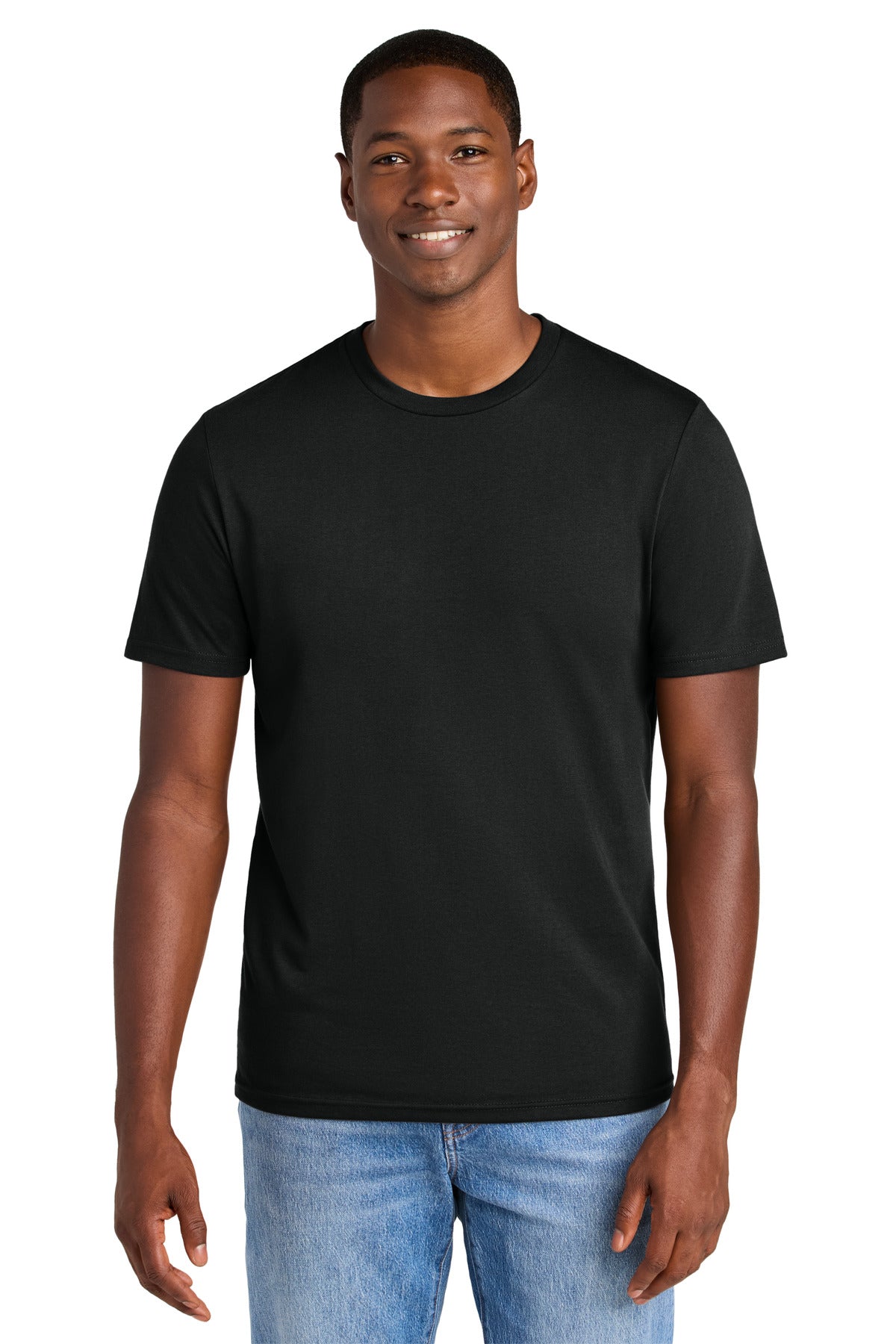 District Perfect Weight CVC Tee DT184 - Jet Black - front